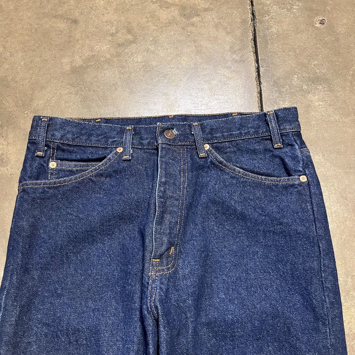 JCPenney Vintage 70s JCPenney Plain Pockets Flare Bootcut Denim Jeans Size US 34 / EU 50 - 8 Thumbnail