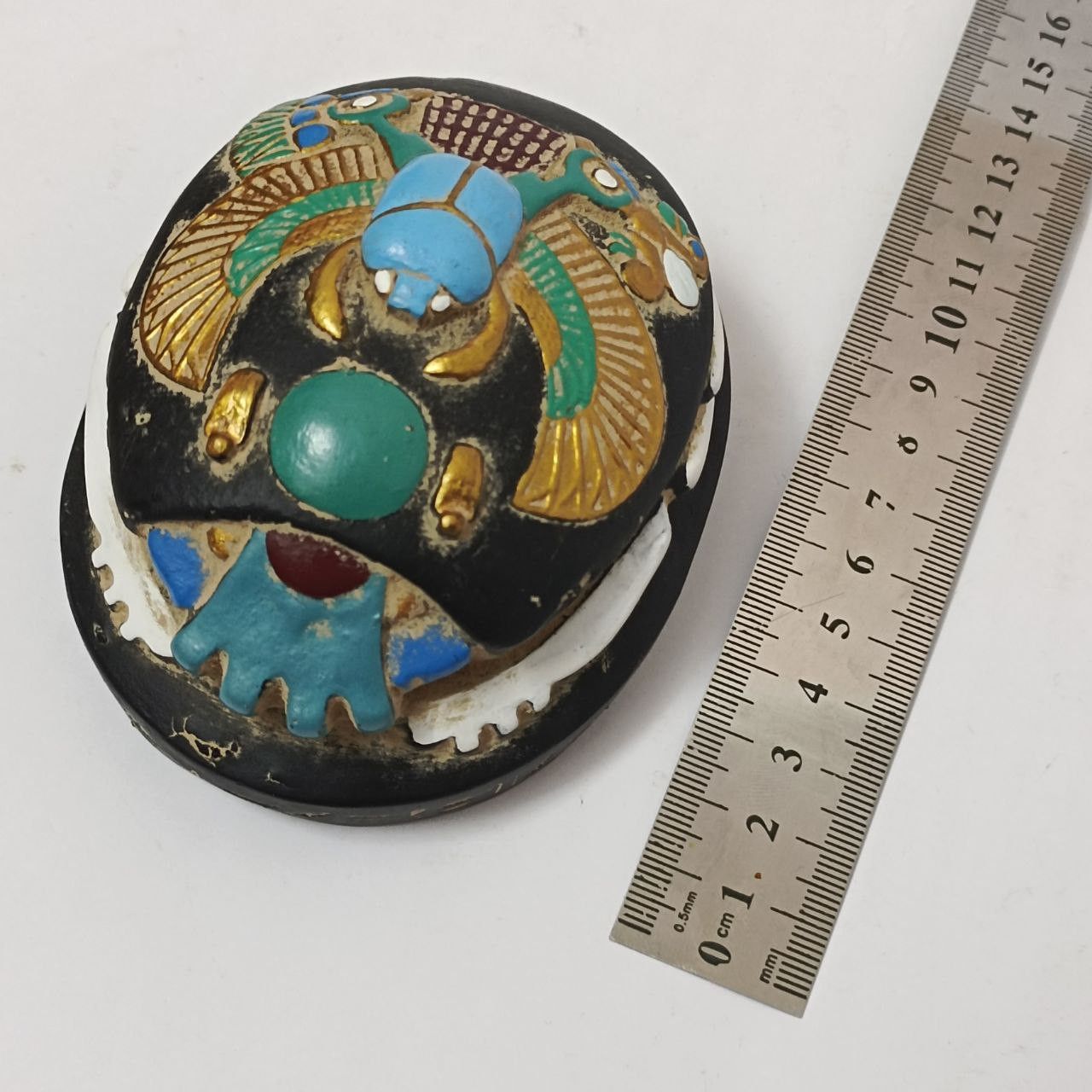 Handmade Handcrafted Egyptian scarab – unique souvenir, cultural Size ONE SIZE - 6 Thumbnail