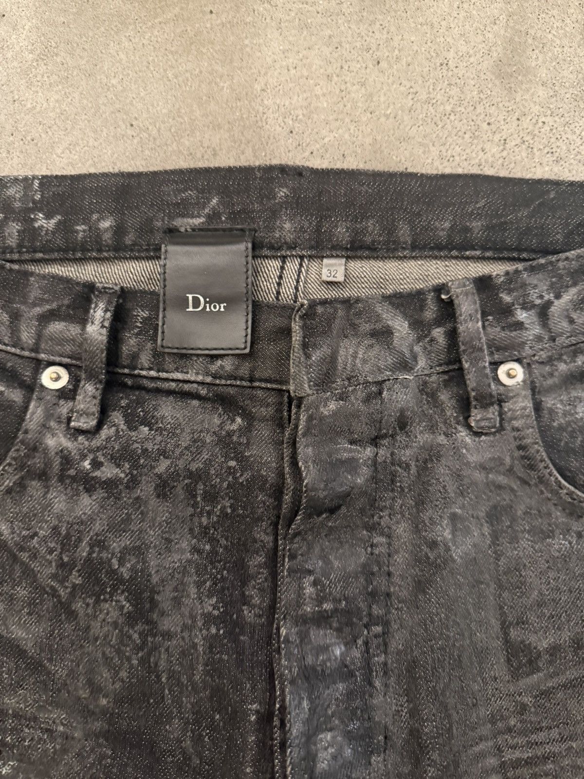 Dior Dior Homme AW05 "In the Morning" Polyurethane Waxed Denim Size US 32 / EU 48 - 3 Thumbnail