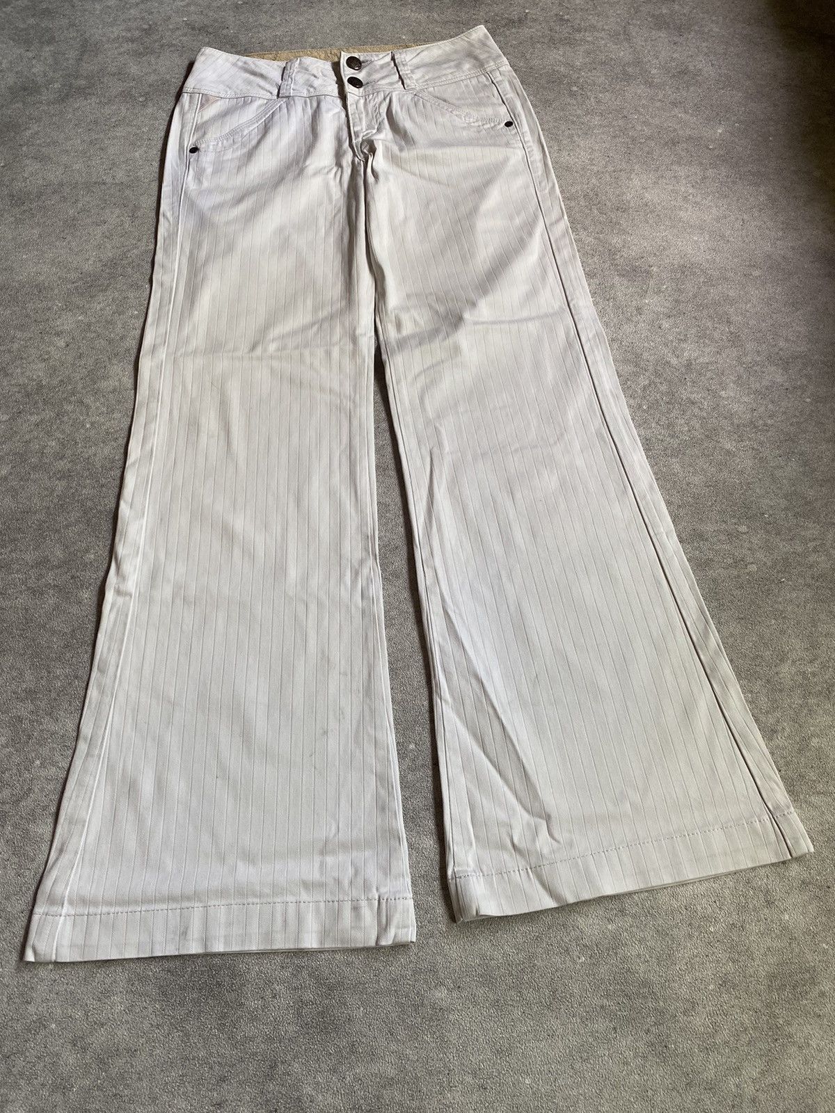 Japanese Brand × Le Grande Bleu (L.G.B.) × Vintage Brappers Flare Stripe Pants Size 28" / US 6 / IT 42 - 2 Thumbnail