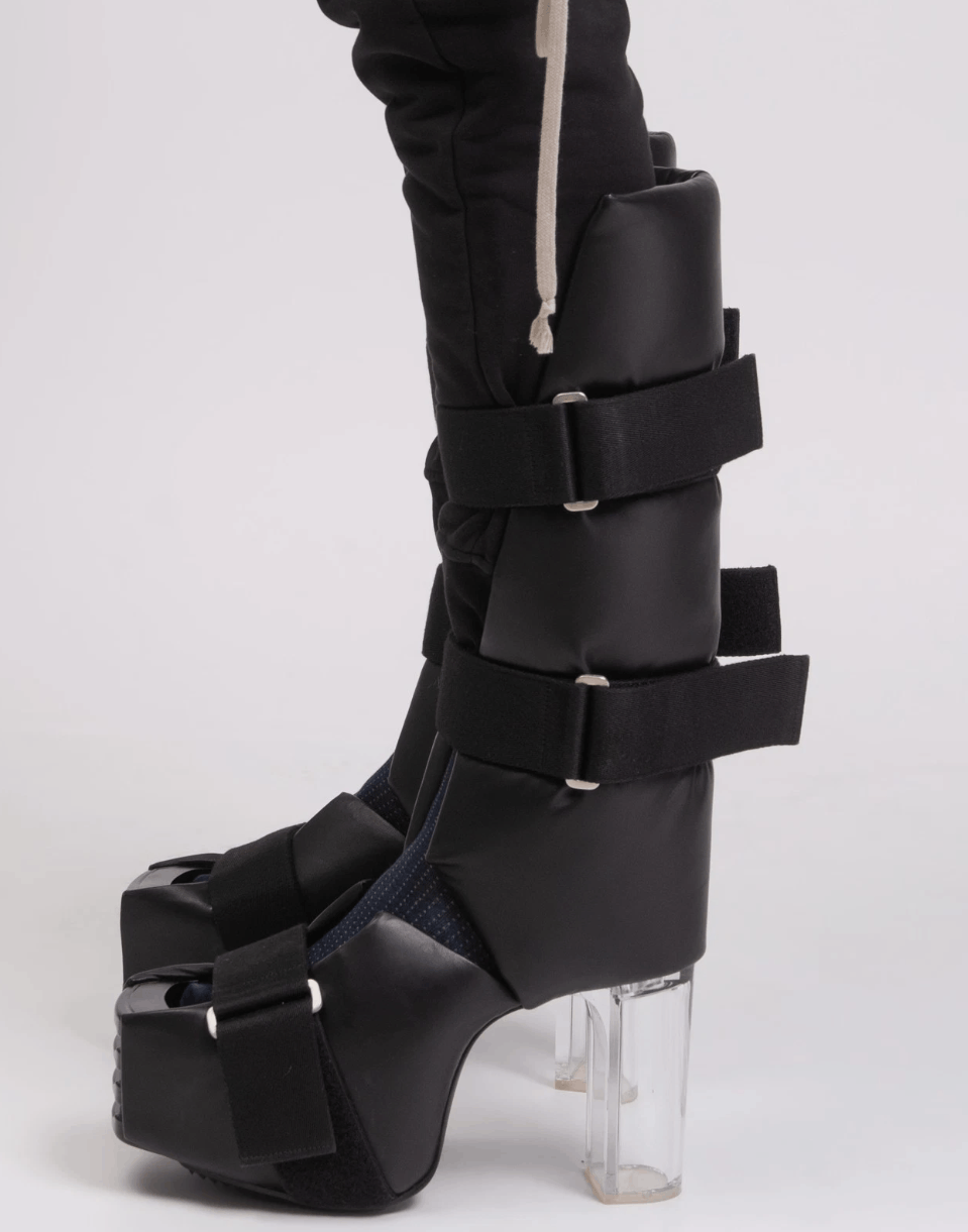 RICK OWENS Open Splint Kiss Leather Boots
