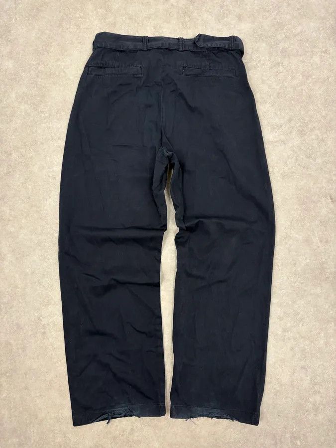 Dries Van Noten Dries Van Noten Navy Minimalist Belted Cozy Pants Size US 34 / EU 50 - 7 Thumbnail