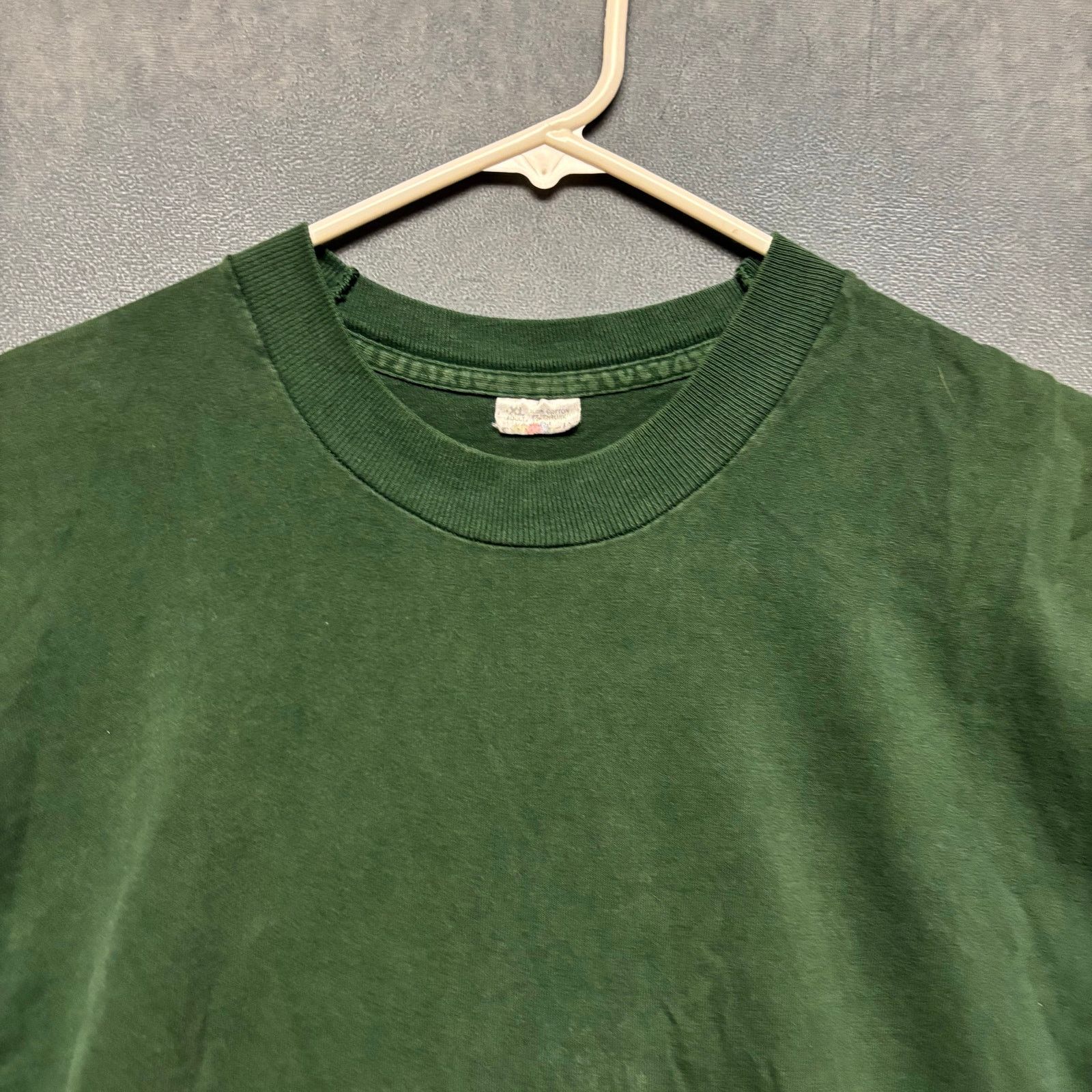 Other Vintage Blank XL Tee Shirt Made in USA Green Grunge Skater Size US XL / EU 56 / 4 - 3 Thumbnail