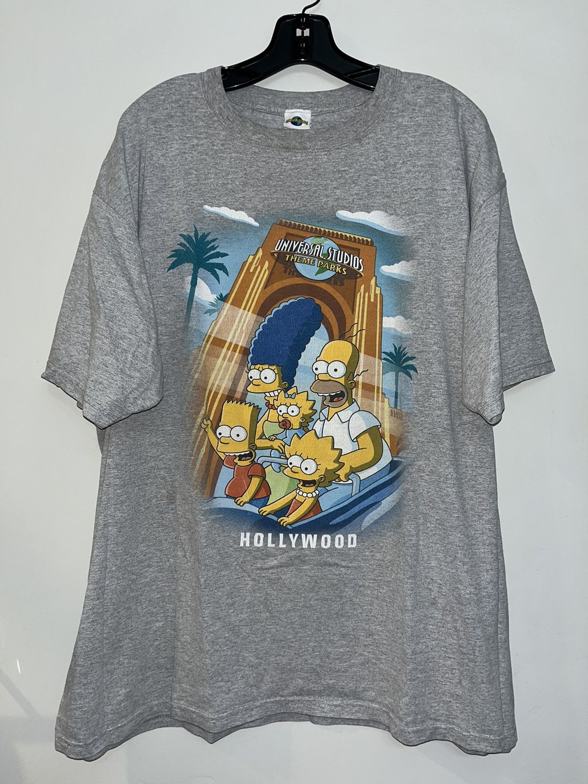 Crazy Y2K Faded Thrashed ERD Baggy Skater The Simpsons Tee