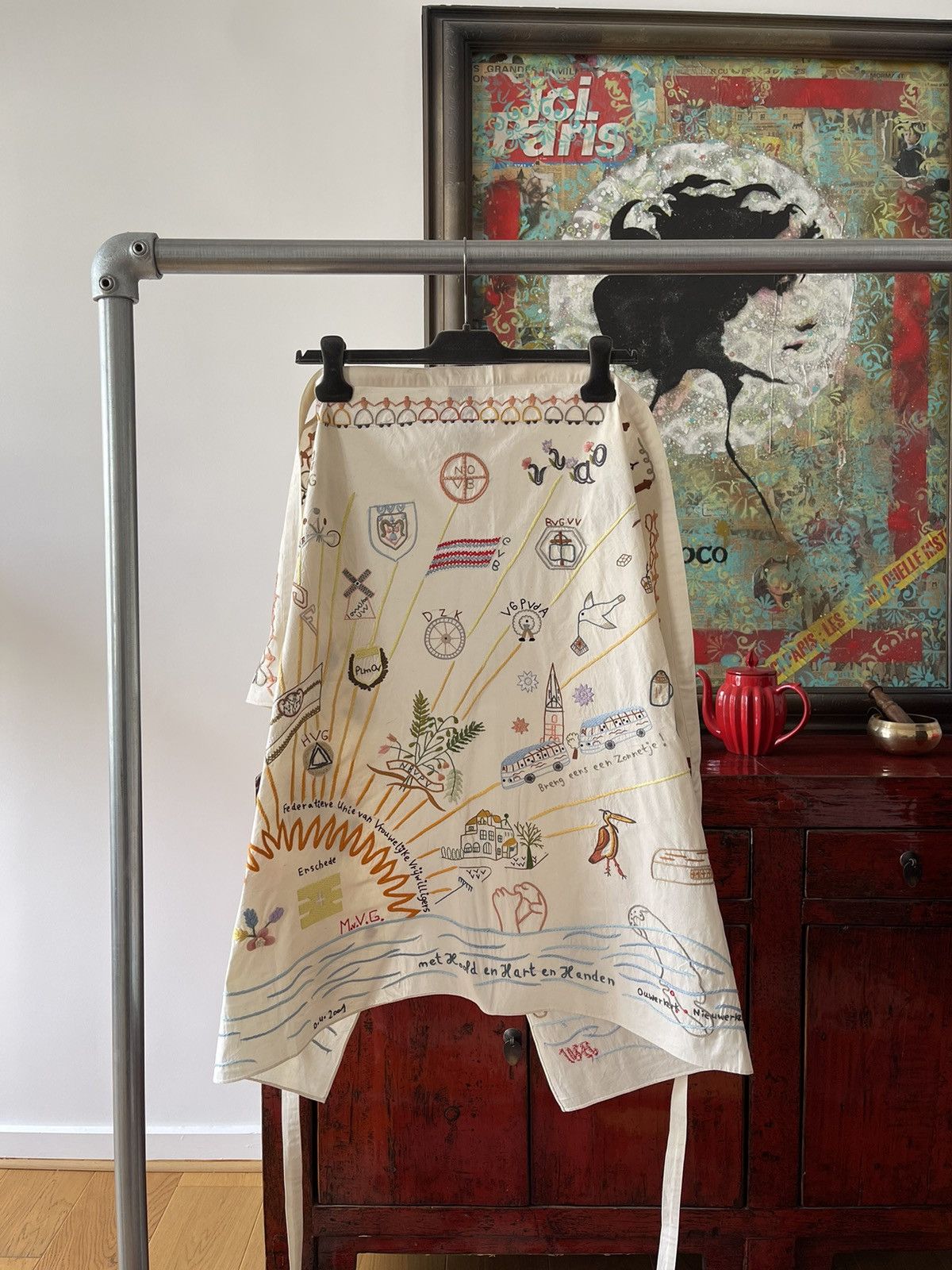 Bernhard Willhelm Bernhard Willhelm 2001 Runway Emboidered Apron Size US 32 / EU 48 - 2 Thumbnail