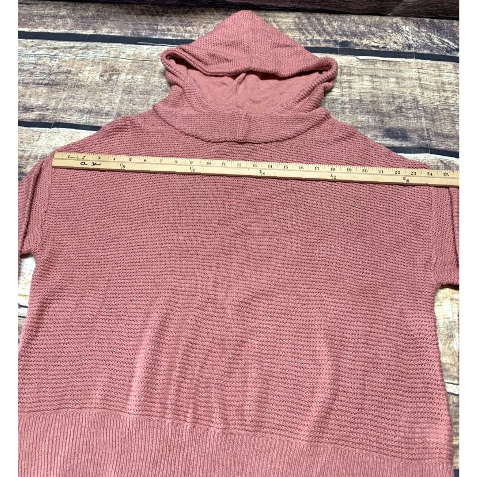 Vintage All in Motion Hooded Sweatshirt XL Womens Rose Red Long Sleeve Knit Cotton Blend NWT New with Tags Size XL / US 12-14 / IT 48-50 - 2 Thumbnail