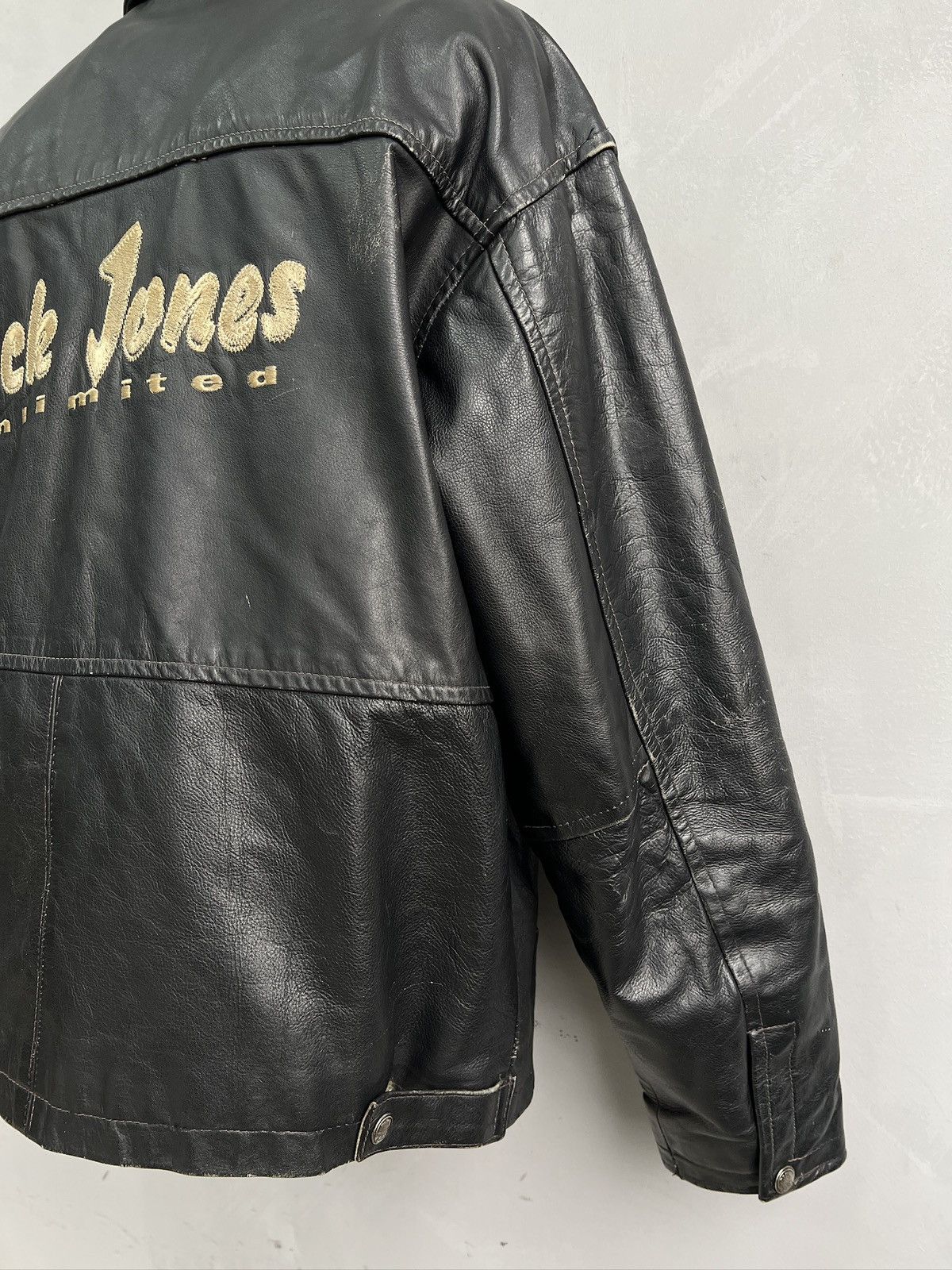 Schott Black leather jacket Rick Owens style avant garde y2k Size US L / EU 52-54 / 3 - 8 Thumbnail