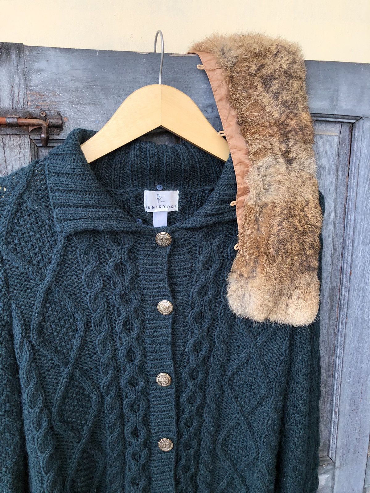 Japanese Brand Kumikyoku Japanese Cable Knit Rabbit Fur Good Condition Size M / US 6-8 / IT 42-44 - 11 Thumbnail
