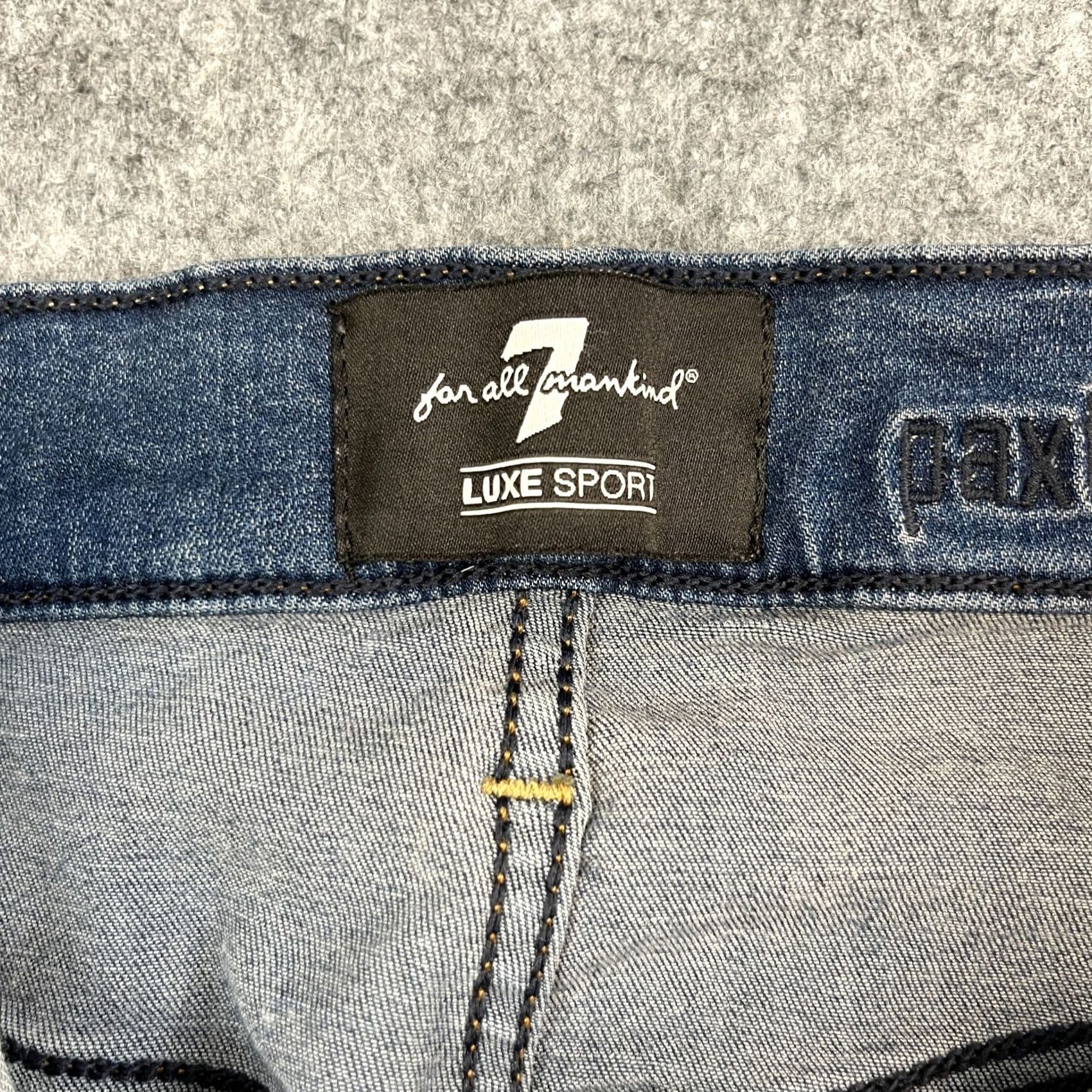 7 For All Mankind 7 For All Mankind Mens Jeans Slim Tapered 32 Dark Wash Blue Luxe Sport Denim 5-Pocket Size US 32 / EU 48 - 7 Thumbnail