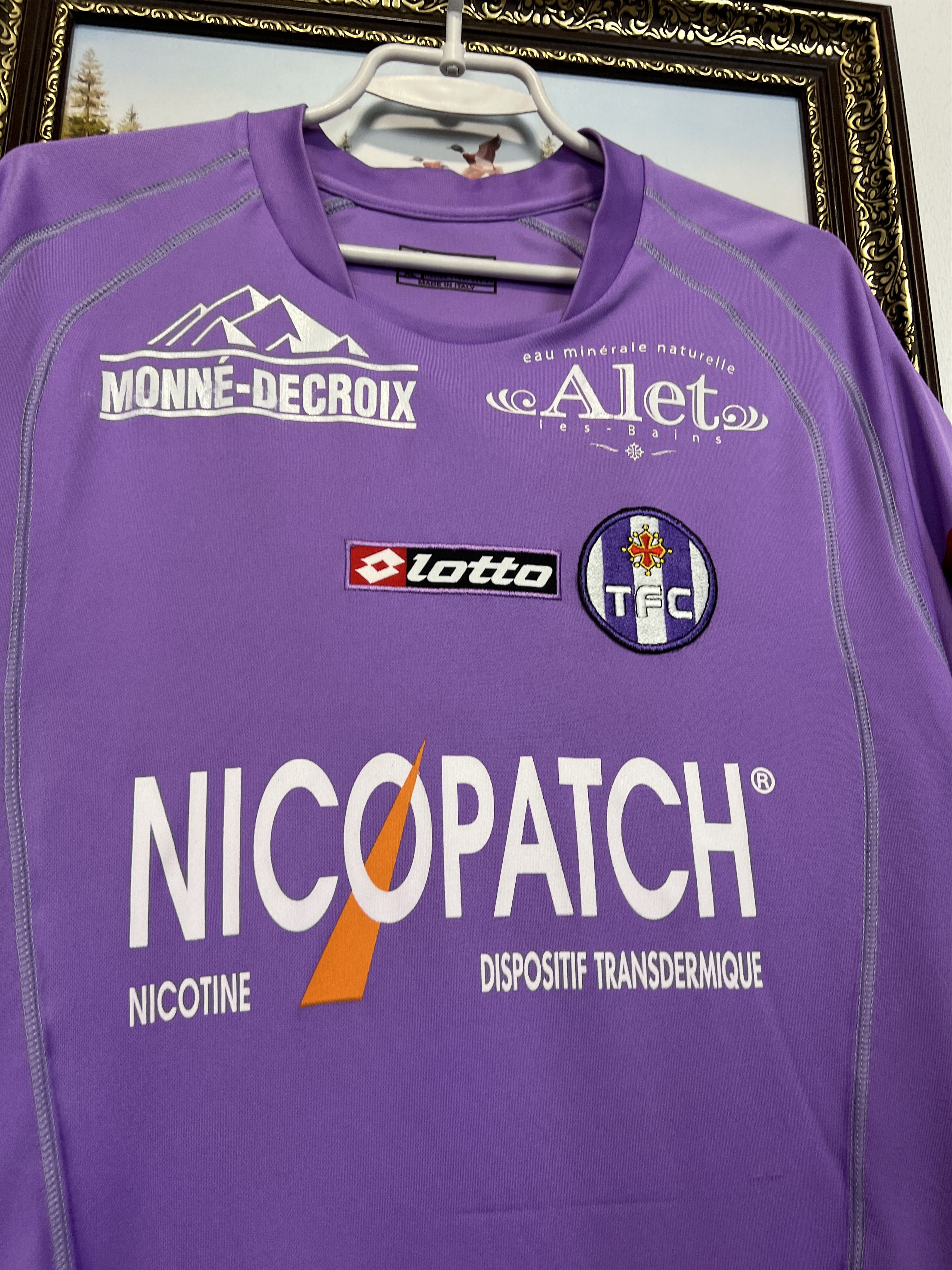 Lotto Sport Toulouse Home football shirt 2004 Soccer Jersey Trikot Rare Size US XL / EU 56 / 4 - 3 Thumbnail