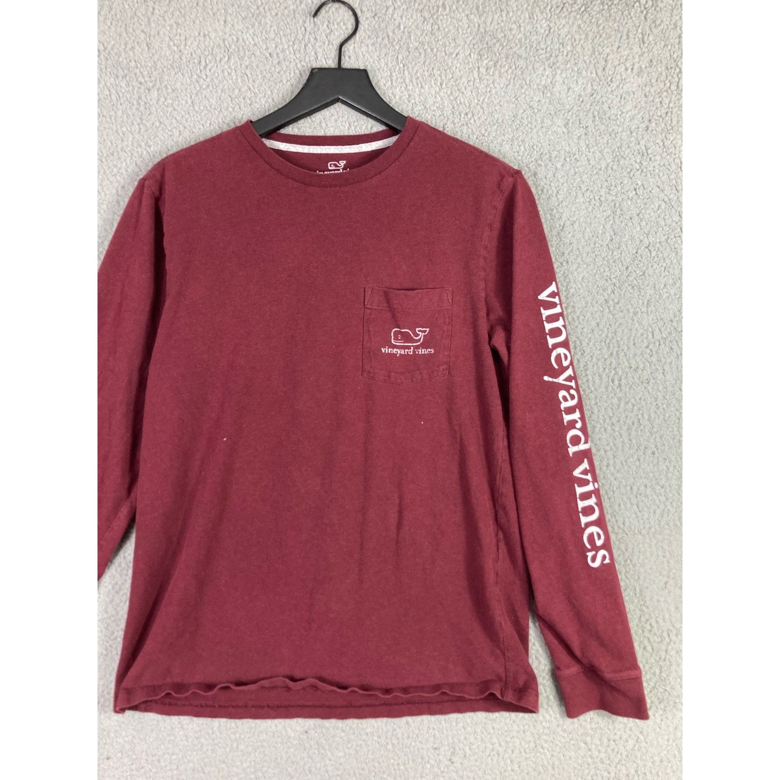 Vineyard Vines Vineyard Vines Men's Long Sleeve Maroon Red Cotton Small Size US S / EU 44-46 / 1 - 6 Thumbnail