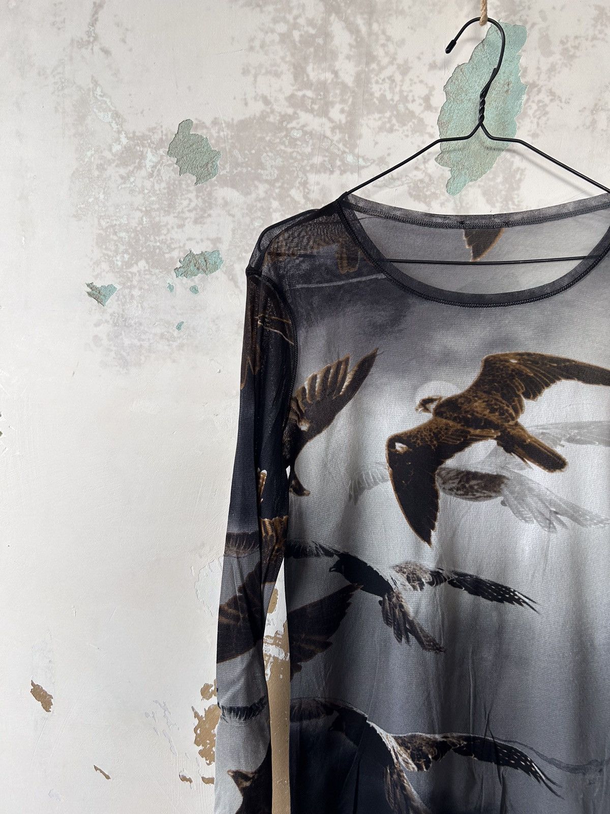 Japanese Brand × Vintage MESH LONG SLEEVE WITH EAGLES Size L / US 10 / IT 46 - 2 Thumbnail