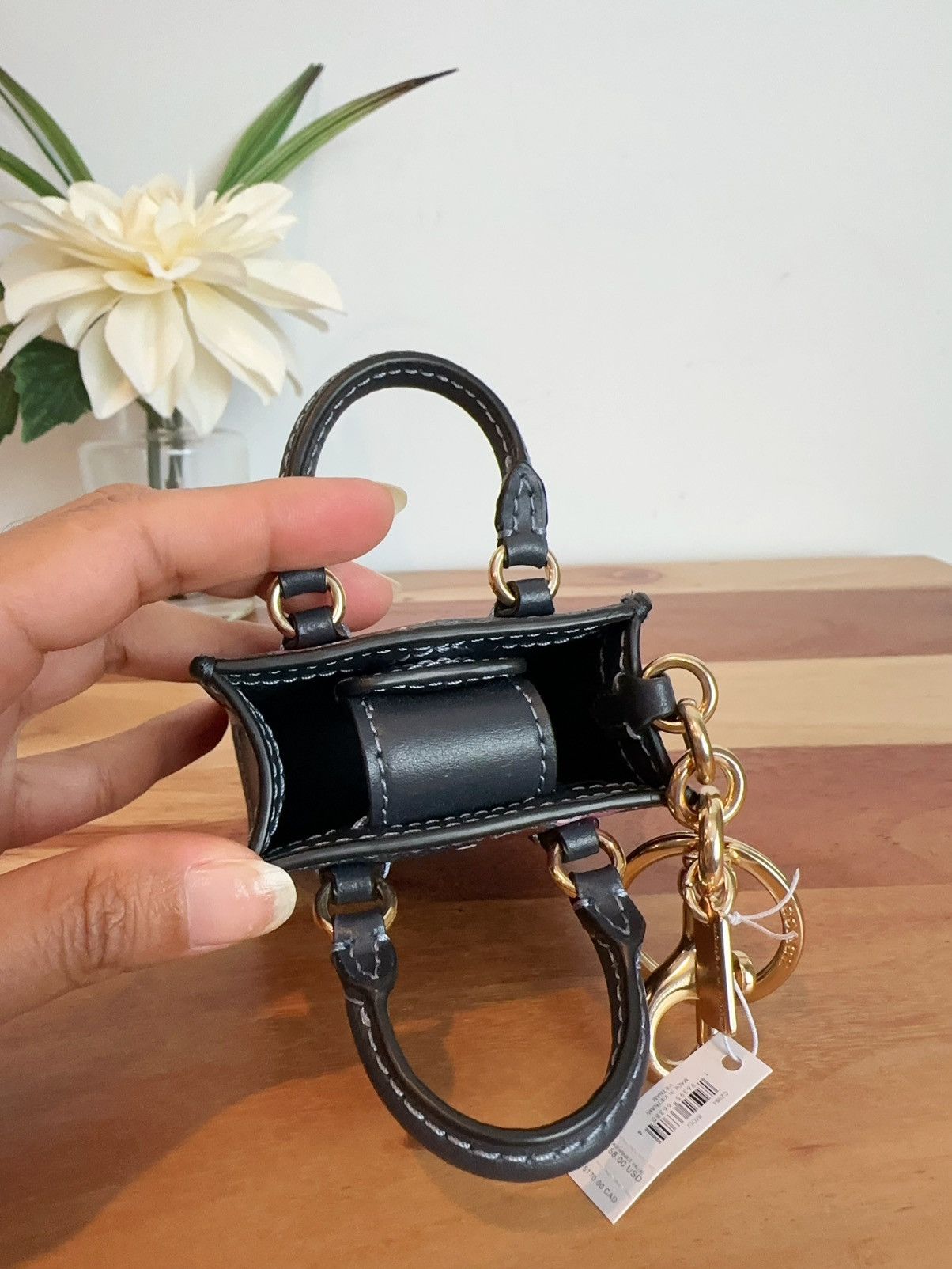 Coach NWT Coach North /South Mini Tote Bag Charm With Cherry Print Size ONE SIZE - 4 Thumbnail