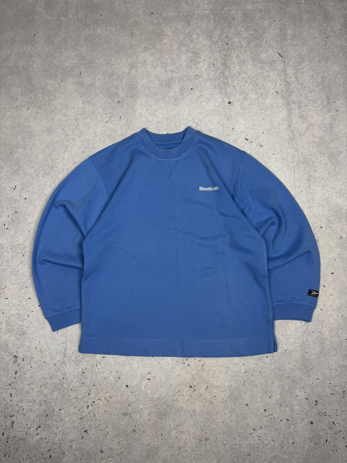 Reebok Vintage Reebok Women’s Spell Out Baby Blue Sweatshirt Size L / US 10 / IT 46 - 1 Thumbnail