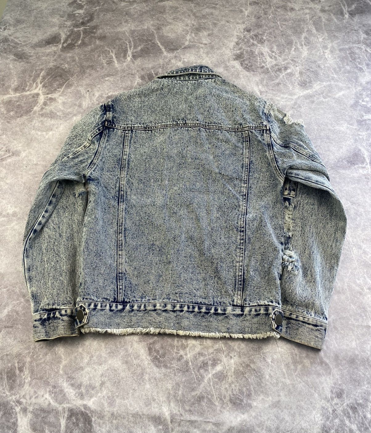 Pieces Uniques Pieces Uniques Distressed Denim Jacket Type 3 Size: S Size US S / EU 44-46 / 1 - 8 Thumbnail