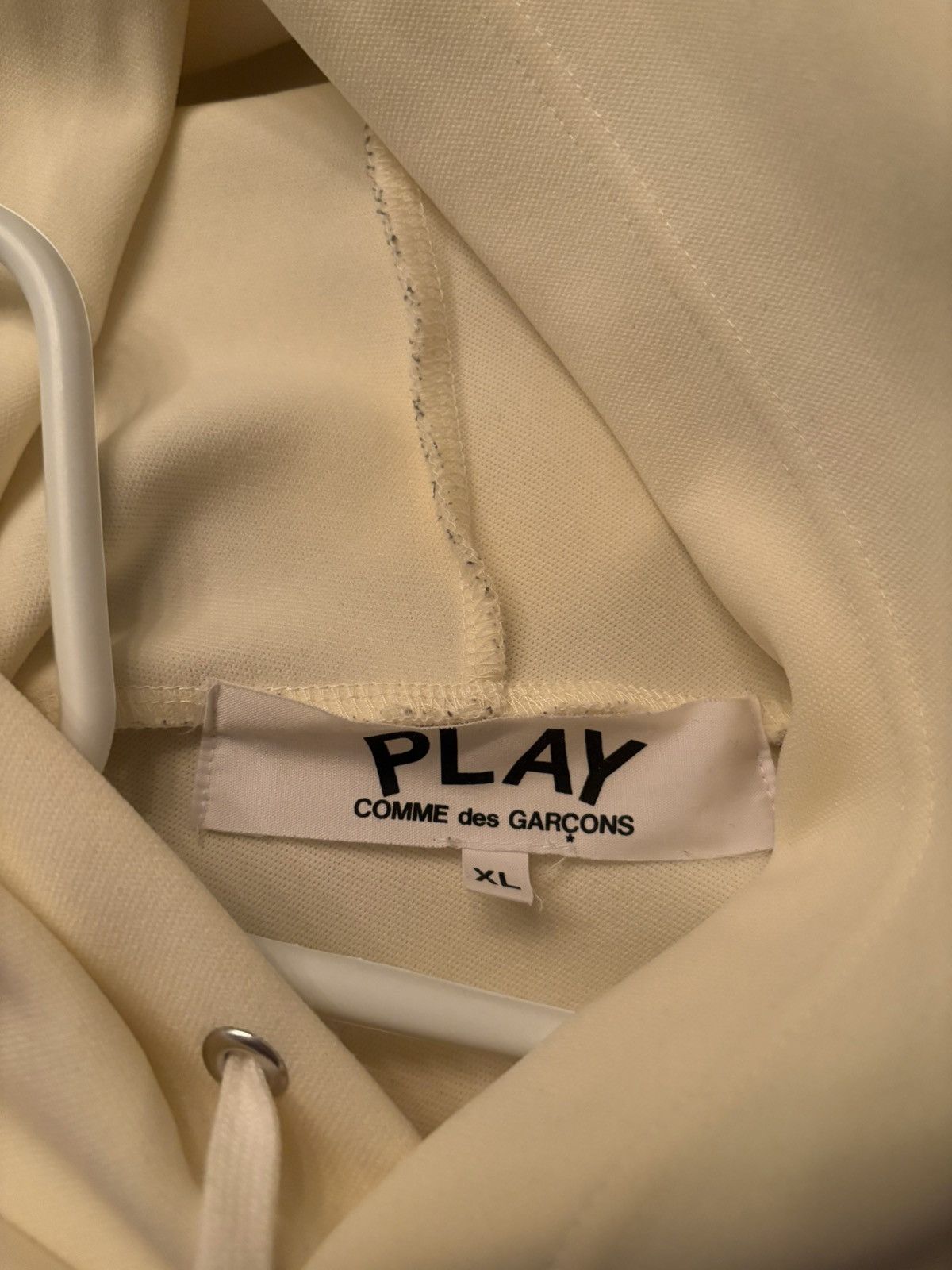 Comme des Garcons Commes des Garçons ivory red heart hoodie Size US XL / EU 56 / 4 - 3 Thumbnail