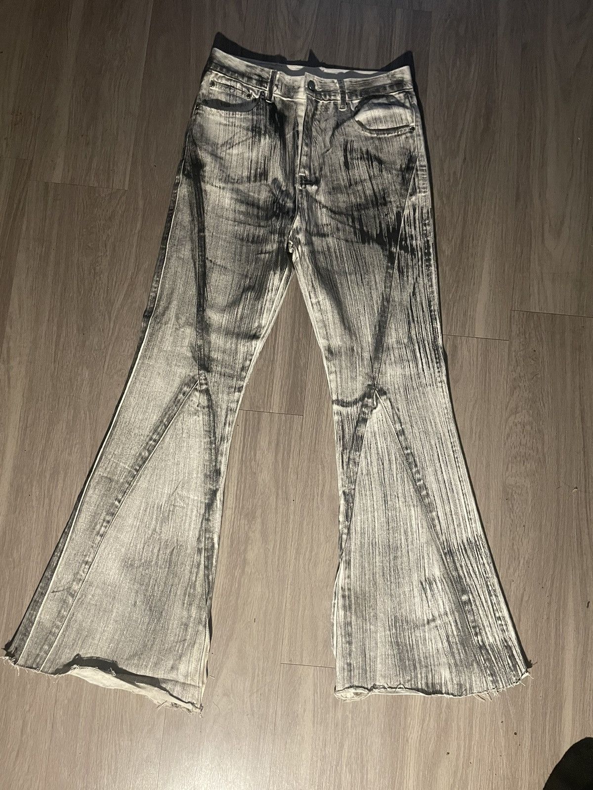 Japanese Brand × Other White & Black Flared Denim Size US 30 / EU 46 - 1 Thumbnail