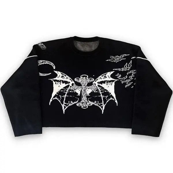 VIBE Men's winter Dark Bat Hip Hop sweater Size US M / EU 48-50 / 2 - 2 Thumbnail