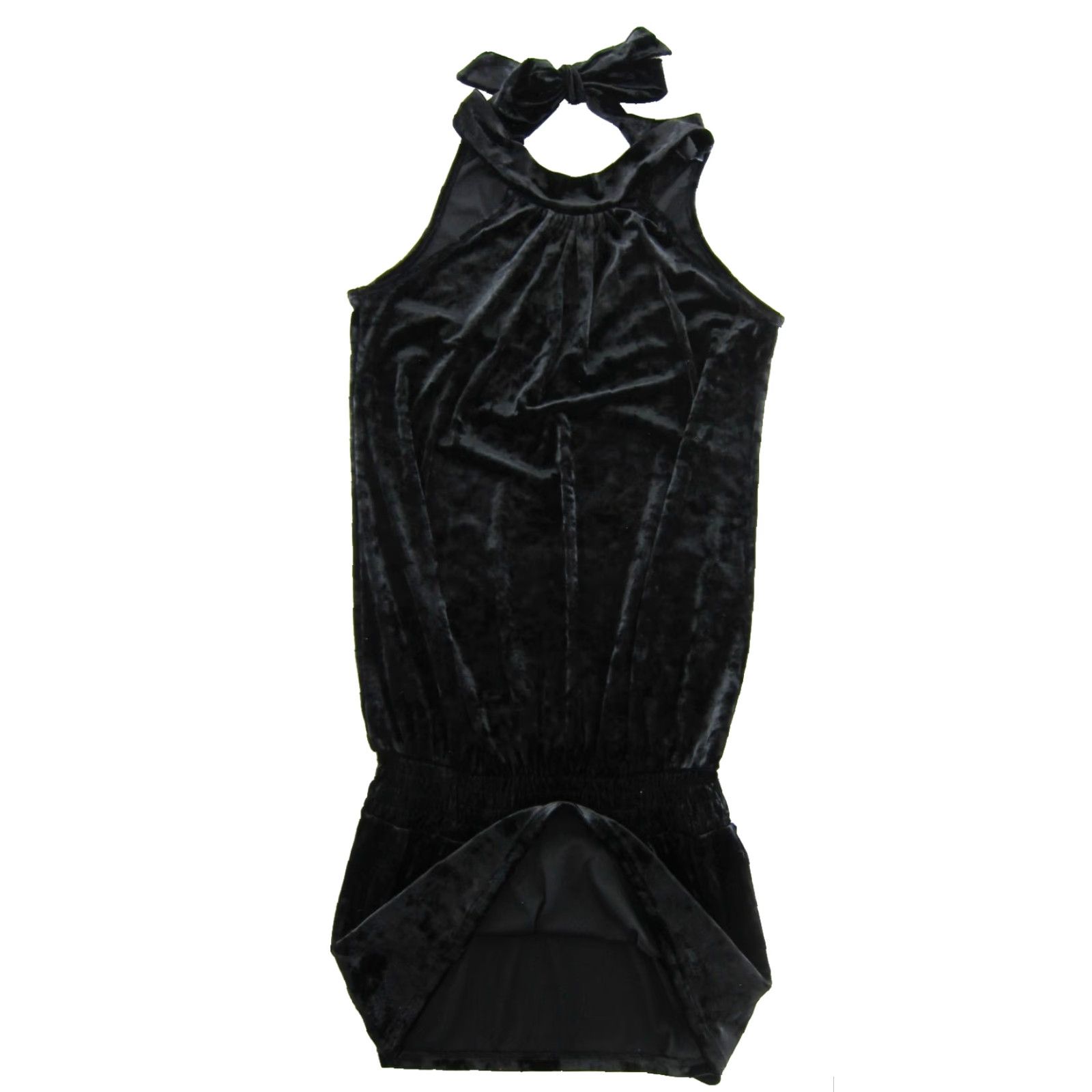 Bebe Bebe Shirt Womens Small Black Velvet Sleeveless High Neck Tunic Dress Stretch Polyester Blend Size S / US 4 / IT 40 - 5 Thumbnail
