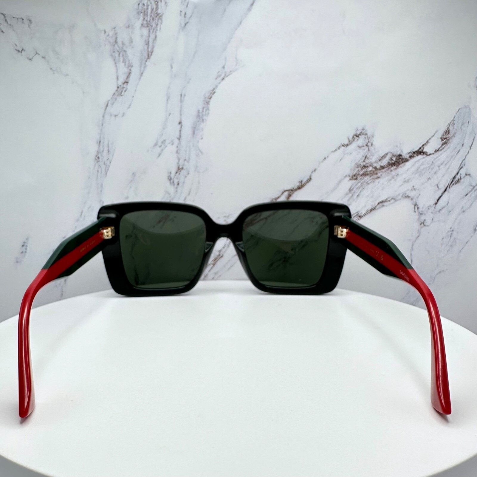Gucci New GUCCI Sunglasses Black 53mm Gold 3D Metal Logo Square Size ONE SIZE - 16 Thumbnail