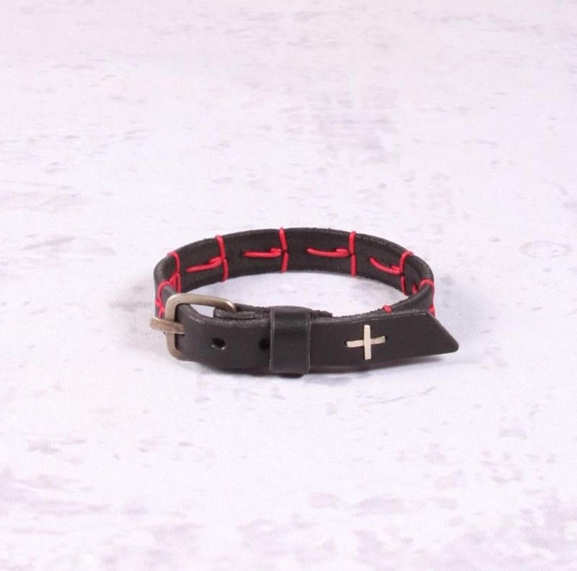 アクセサリー m.a+ leather bracelet Ma+ M.A+ LEATHER CROSS STITCHED BRACELET | Grailed