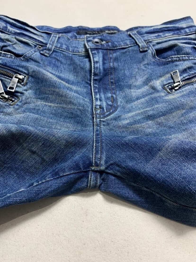 Balmain 00s Schussel Biker denim /kadoya /balmain style Size US 29 - 6 Thumbnail
