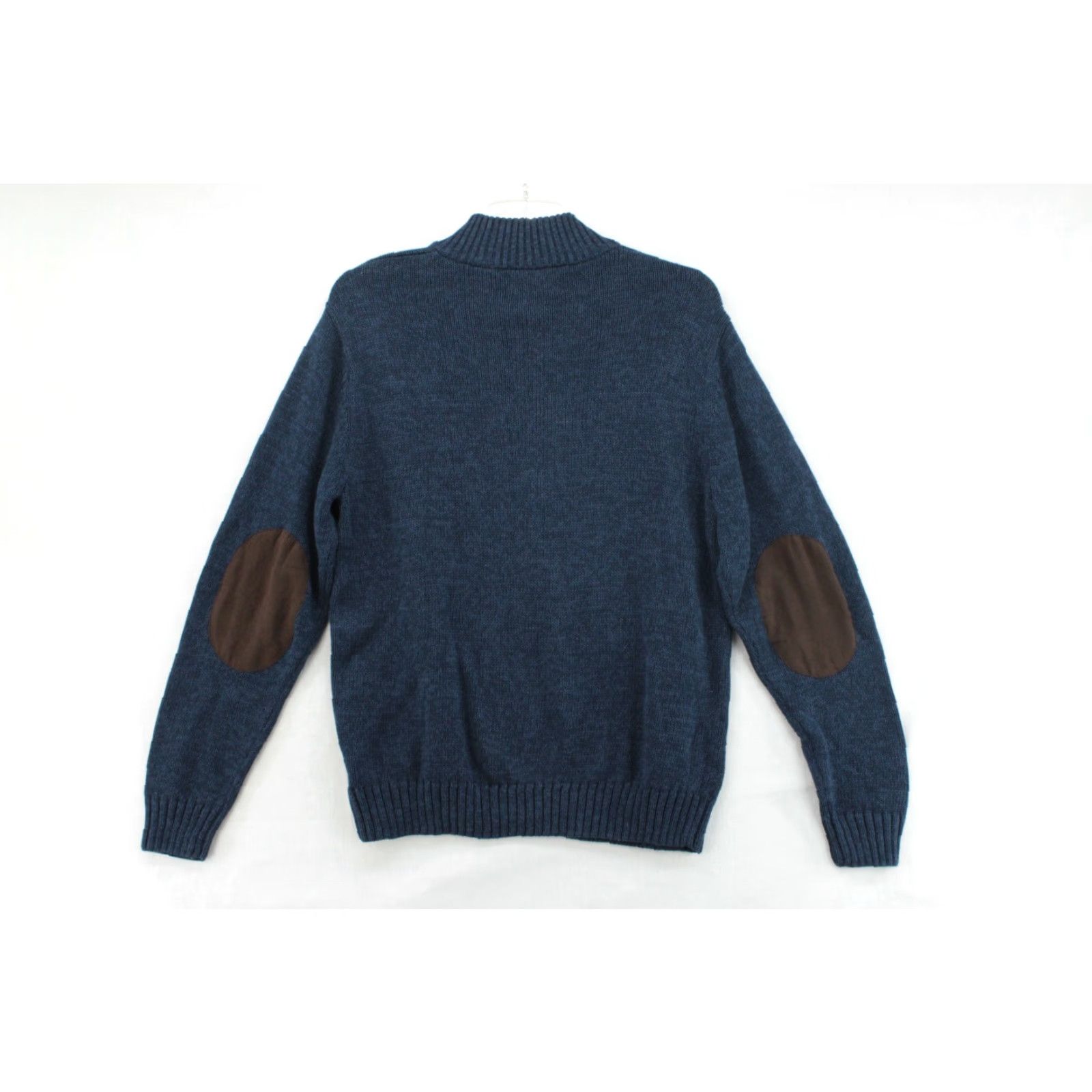 Chaps CHAPS Sweater Mens Large Blue Henley Mock Neck Heavy NWT Elbow Patches Hiking Shirt Mens Christmas? Size US L / EU 52-54 / 3 - 3 Thumbnail