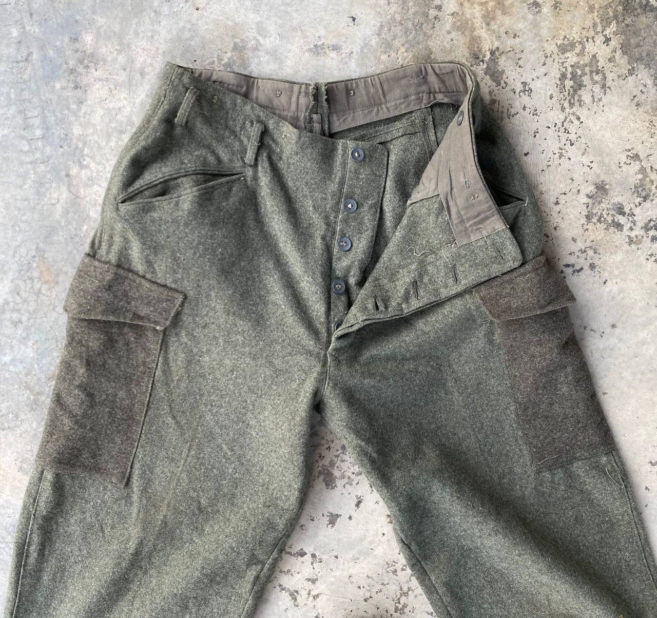 Vintage Extreme Rare Authentic WWI 1918 Military Wool Trousers Size US 34 / EU 50 - 11 Thumbnail