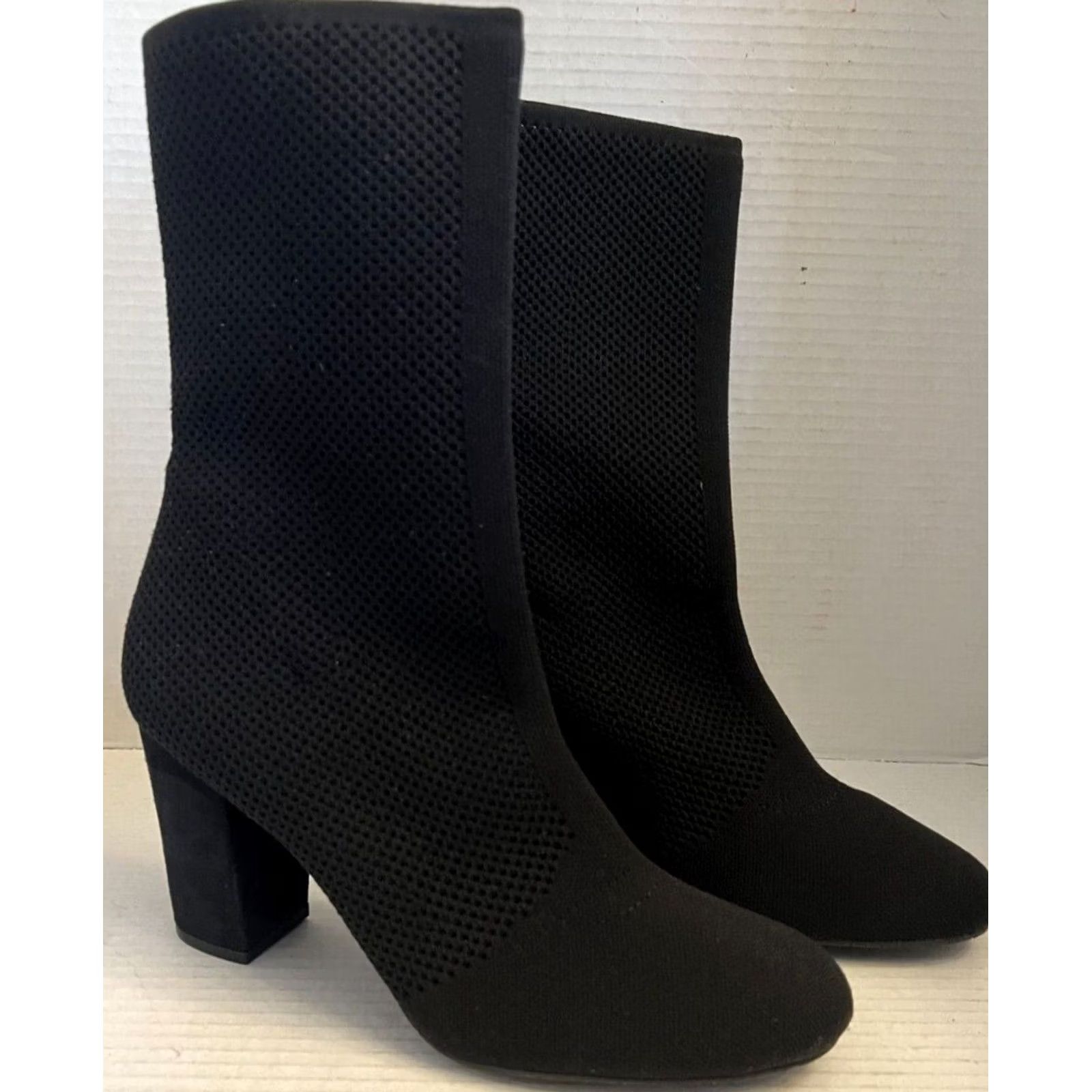 Kenneth Cole Kenneth Cole Boot Womens 9.5 40 Ankle Stretch Perforated Fabric 3.5 Block Heel Size US 10 / IT 40 - 2 Thumbnail