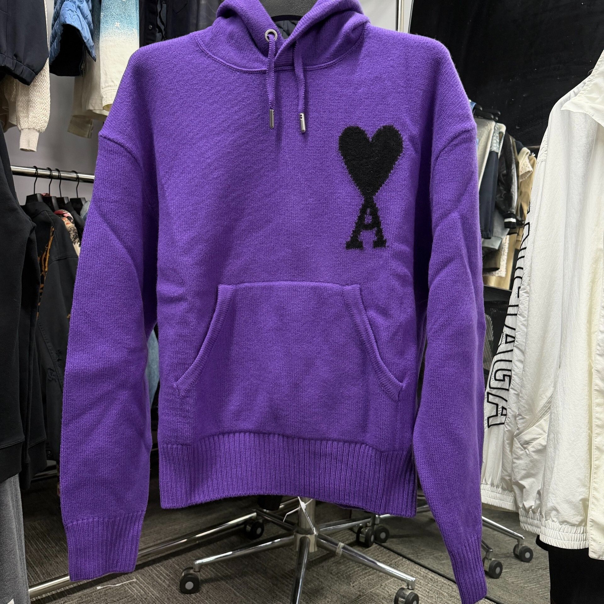 AMI Ami Knit Purple Sweater L Women Size L / US 10 / IT 46 - 1 Thumbnail