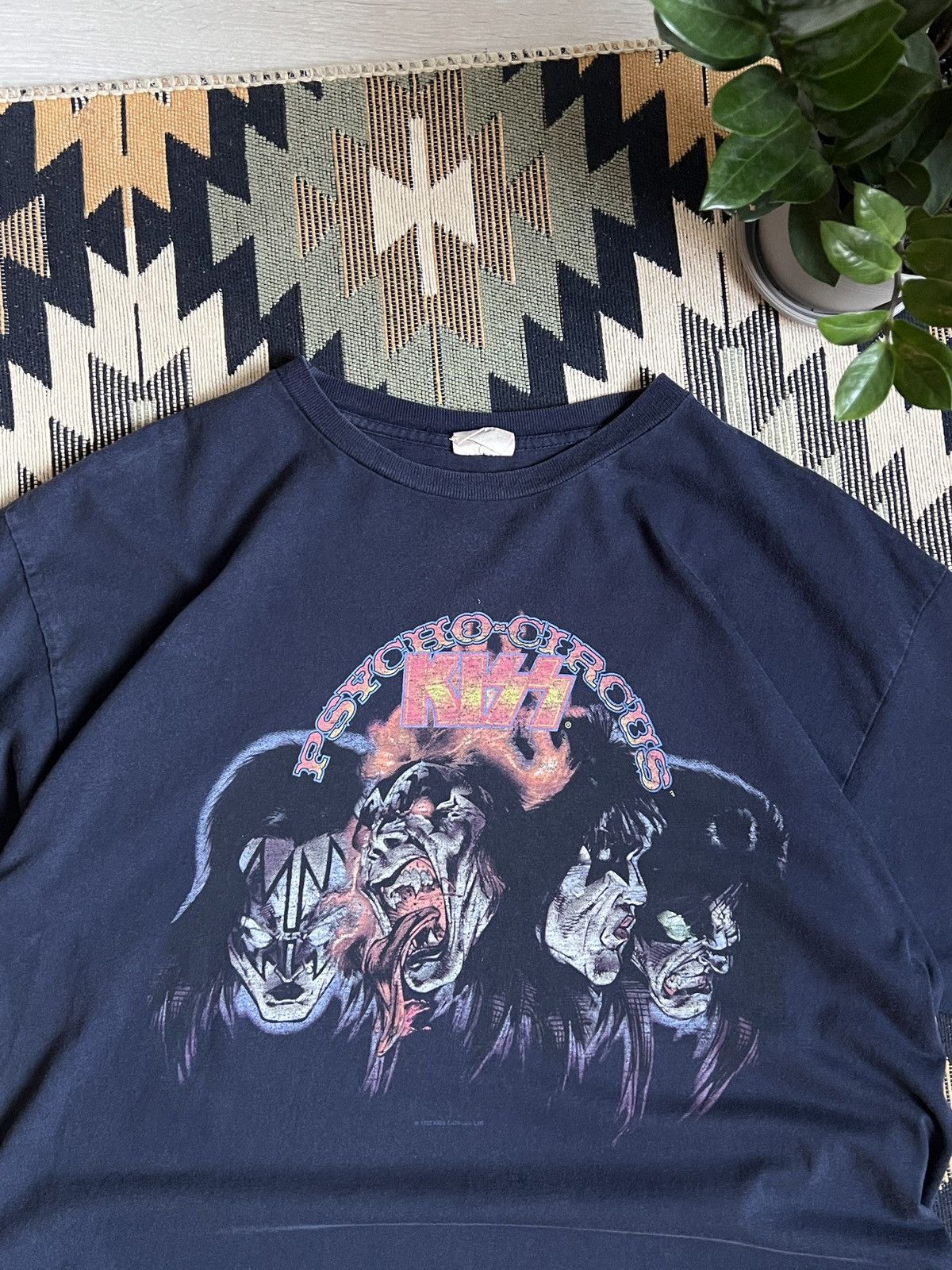Vintage Vintage 1988 KISS Concert Psycho Circus Tour T-shirt Size US XL / EU 56 / 4 - 5 Thumbnail