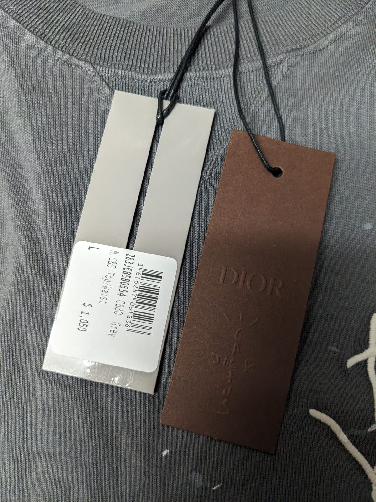 Dior CHRISTIAN DIOR X CACTUS JACK OVERSIZED T-SHIRT L GREY Size US L / EU 52-54 / 3 - 6 Thumbnail