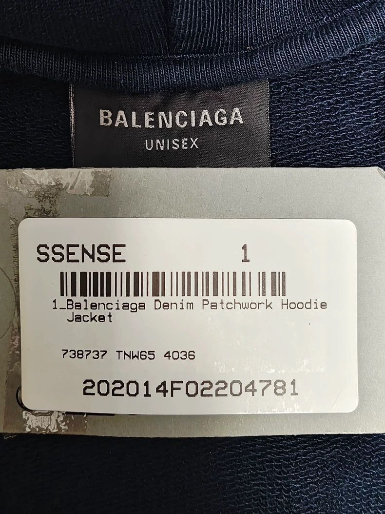 Balenciaga Balenciaga 23FW patchwork denim distressed dyed denim hoode Size US S / EU 44-46 / 1 - 5 Thumbnail