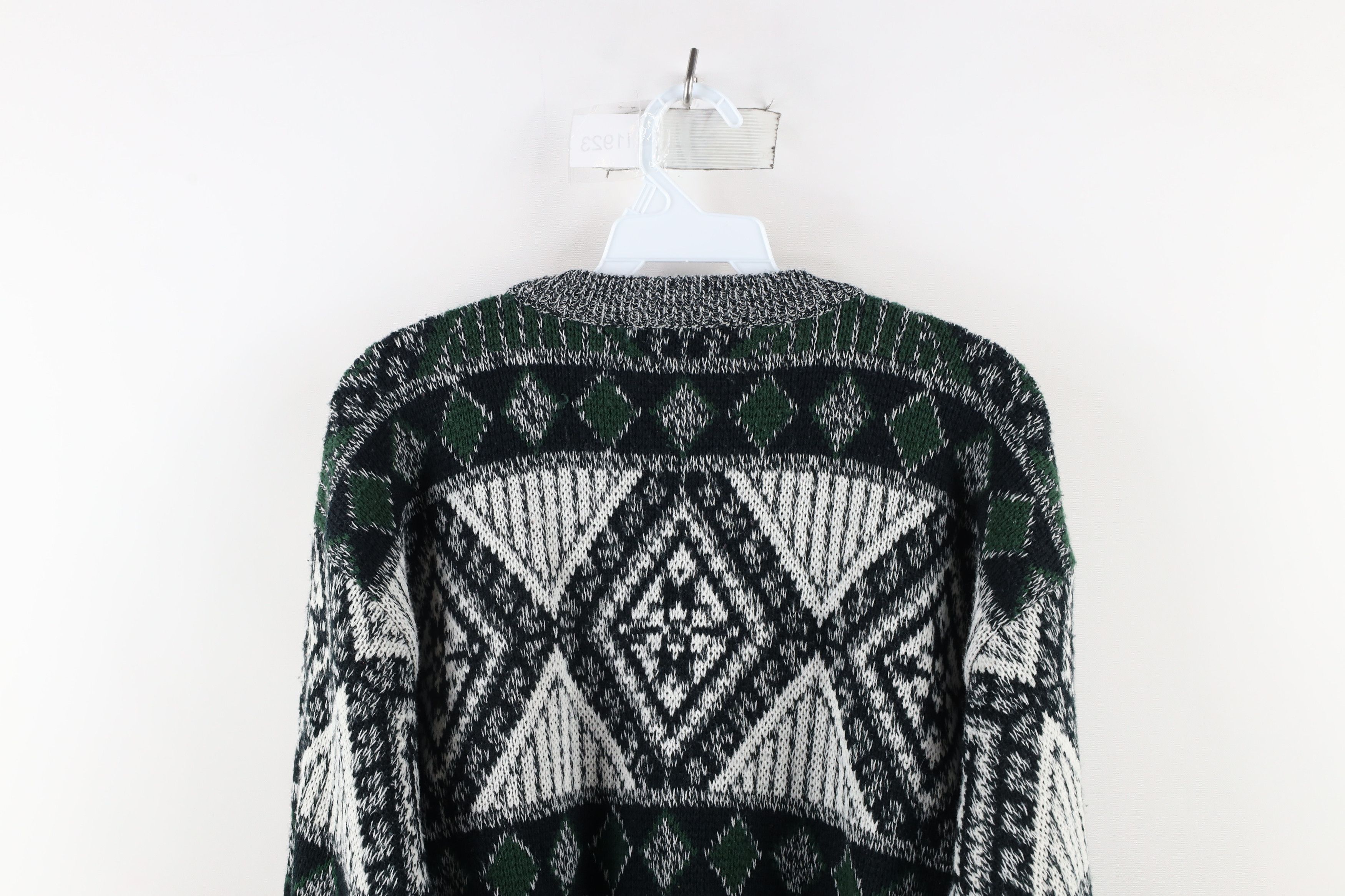 Vintage Vintage 90s Coogi Style Leather Trim Knit Dad Sweater Size US S / EU 44-46 / 1 - 9 Thumbnail