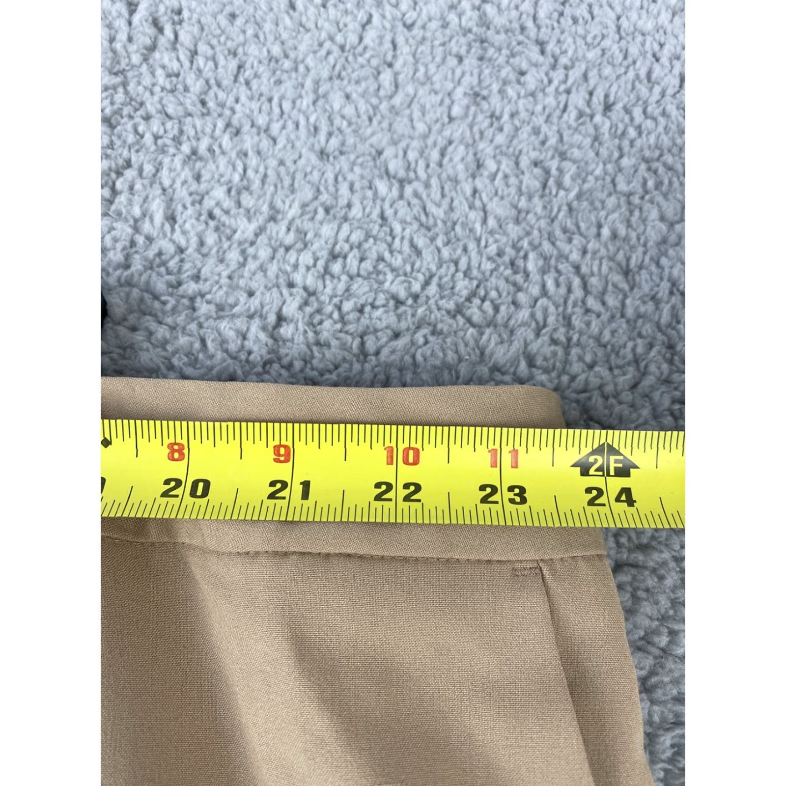 George George Dress Pants Womens Tan Flat Front Size 24W Beige 42-19 Size 42" / US 20 - 5 Thumbnail