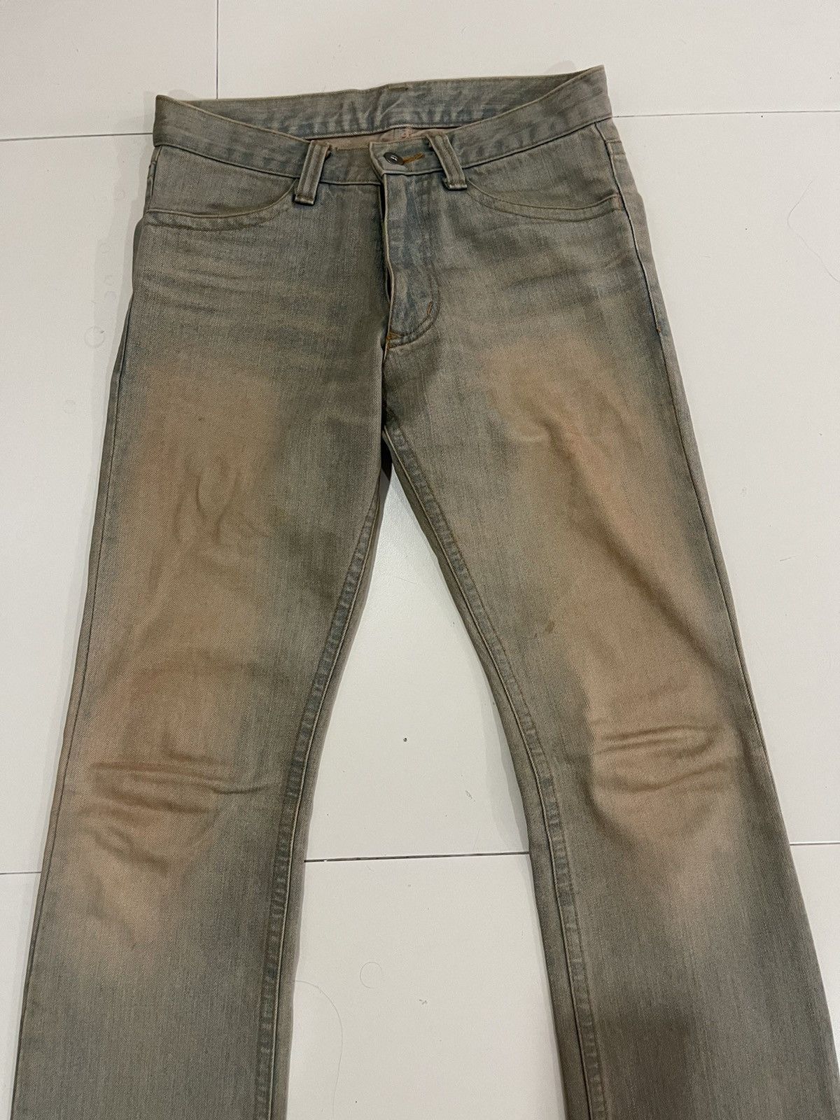 Vintage VINTAGE FLARE RUSTY MUD DIRTY JEANS Size US 30 / EU 46 - 2 Thumbnail