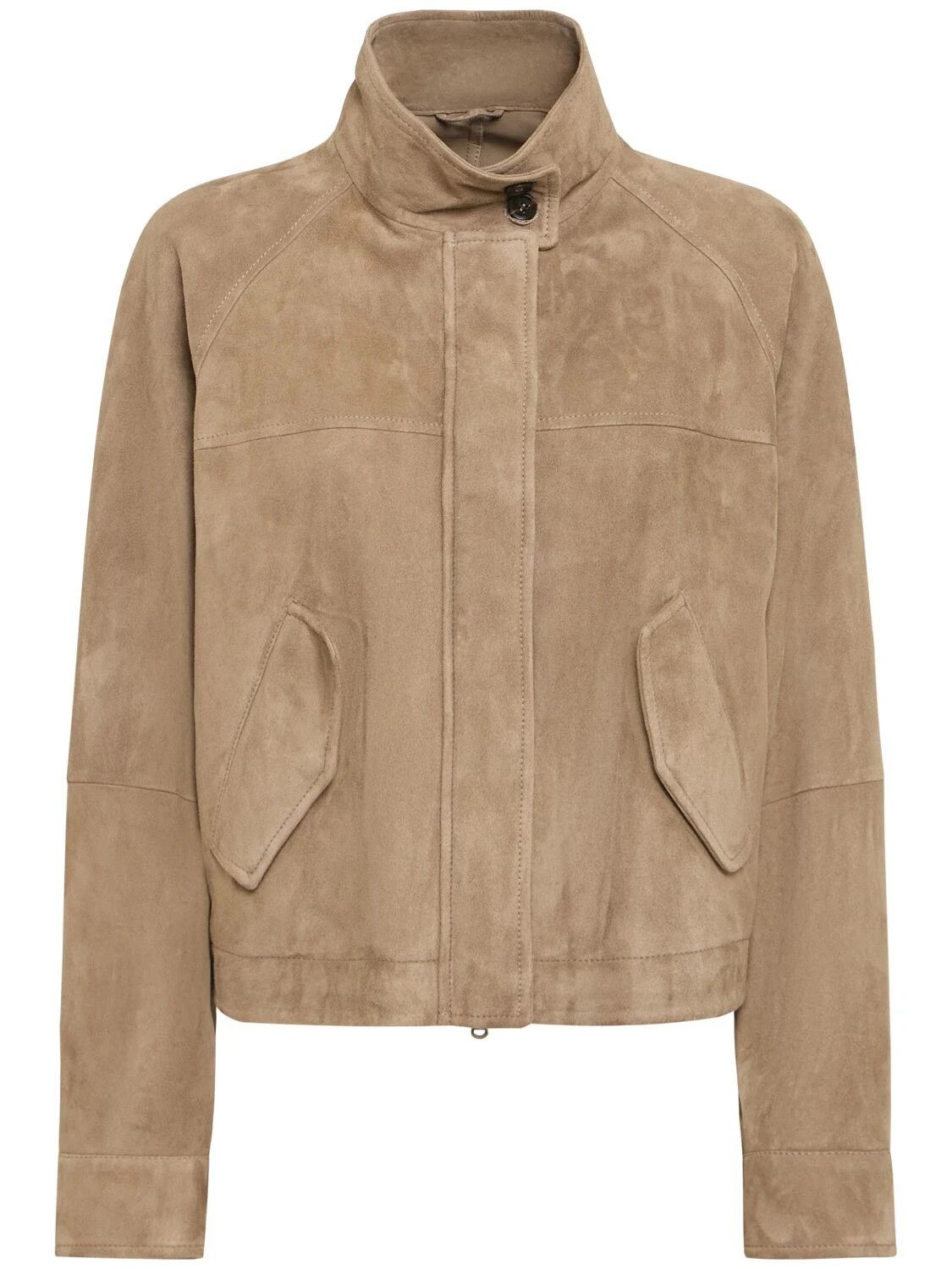 Brunello Cucinelli BRUNELLO CUCINELLI Brown Leather Jacket New & Authentic Size M / US 6-8 / IT 42-44 - 1 Thumbnail