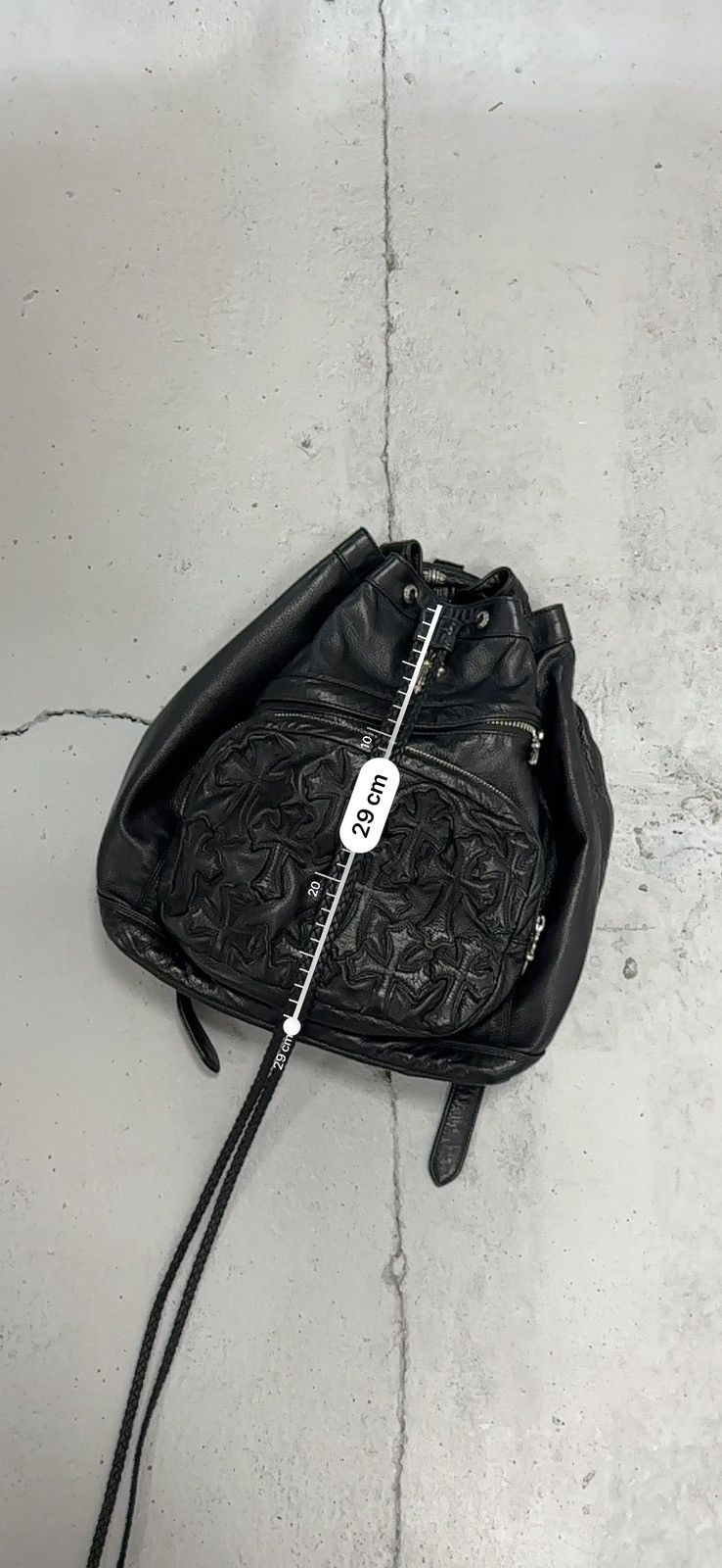 Chrome Hearts Chrome Hearts Flooded Leather Patch Drawstring Backpack Size ONE SIZE - 24 Thumbnail