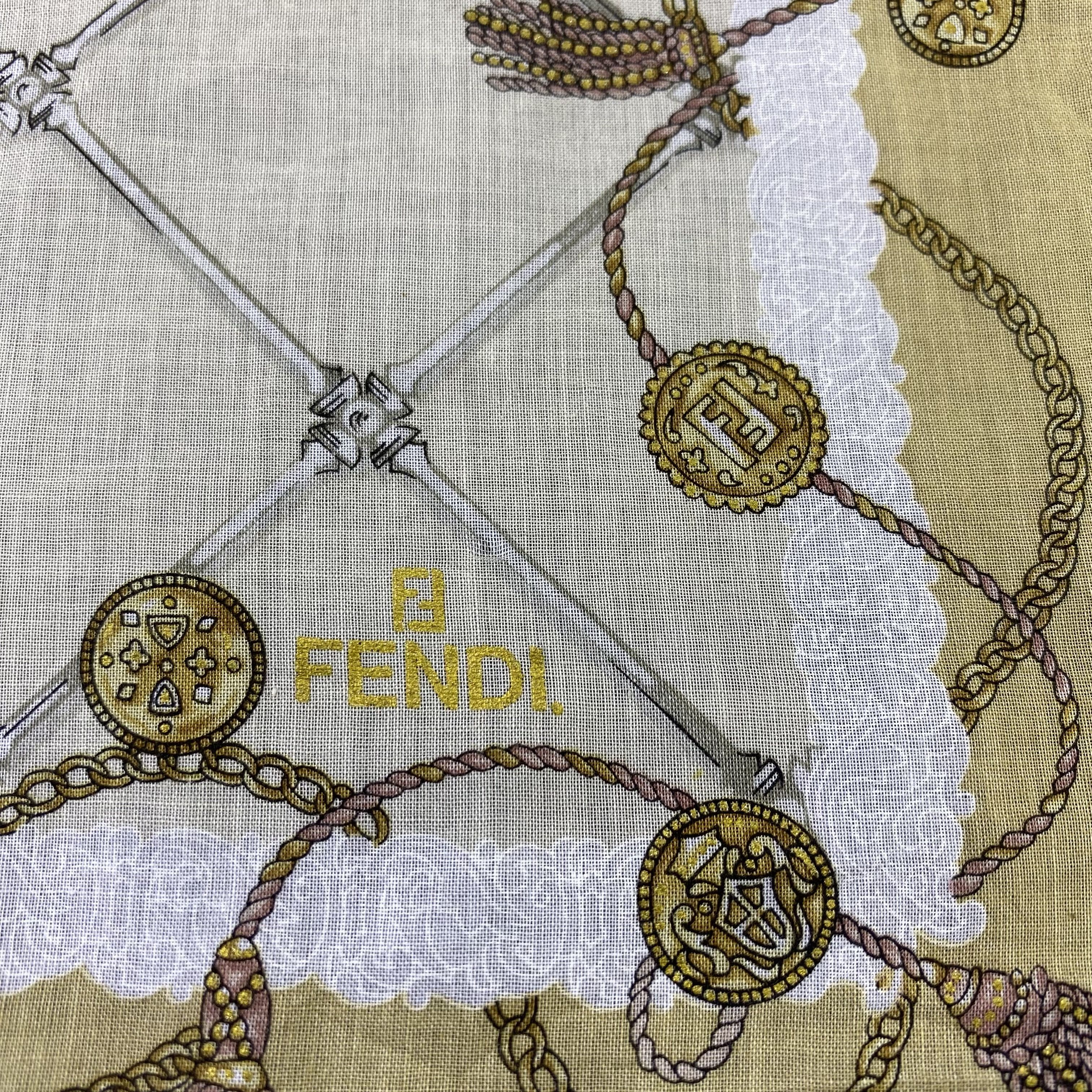 Designer Fendi Handkerchief / Bandana / Neckerchief-B814 Size ONE SIZE - 5 Thumbnail