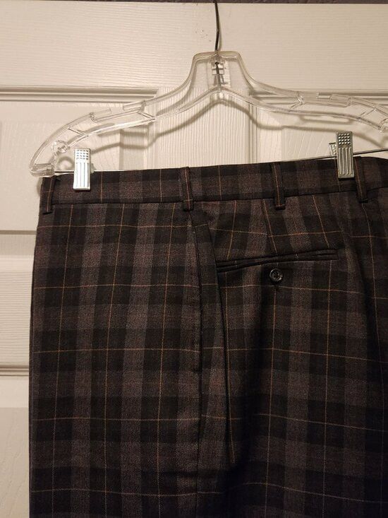Jos. A. Bank Jos.a.bank men's multicolor 100%wool dress pants size: 38/32 Size 38R - 3 Thumbnail