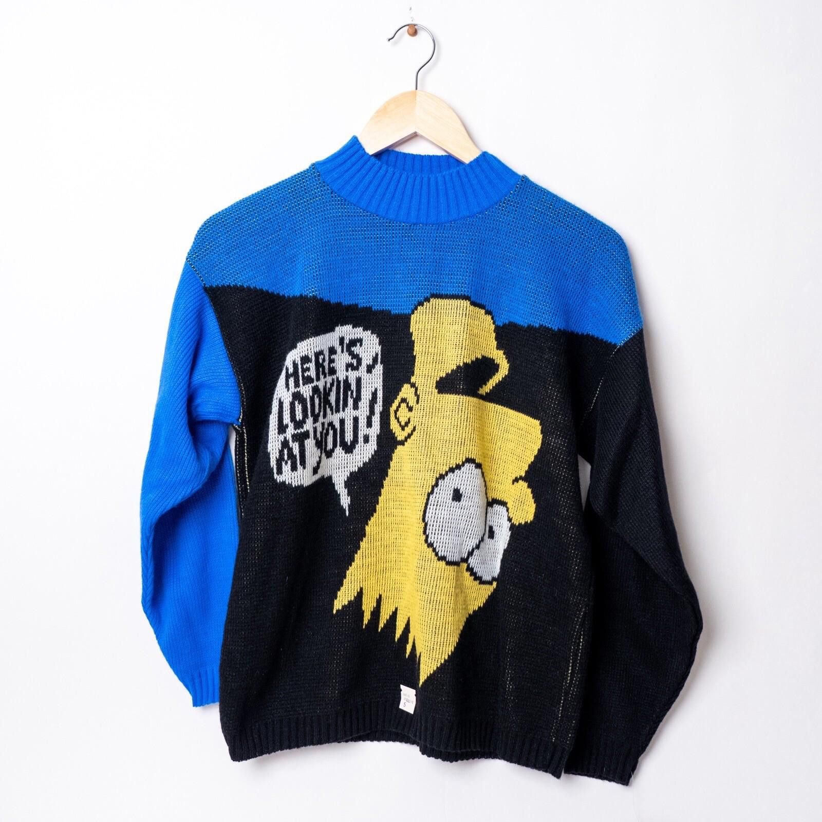 Other Vintage Simpsons Sweater 1990s Hot Cashews Men’s Small Blue Size US S / EU 44-46 / 1 - 1 Thumbnail