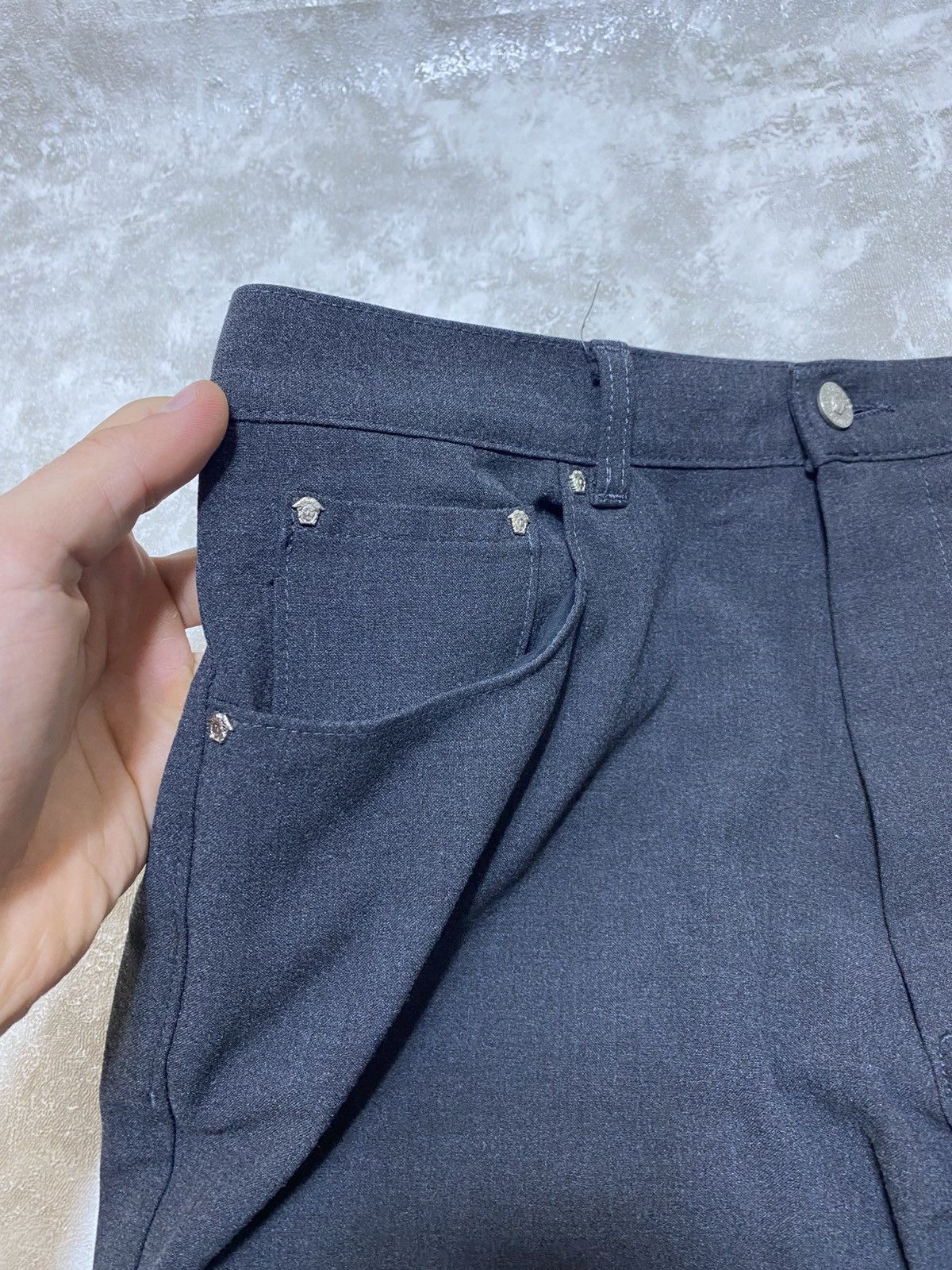 Versace Versace Jeans Couture Black Wide Leg Baggy Pants Denim Size US 34 / EU 50 - 5 Thumbnail