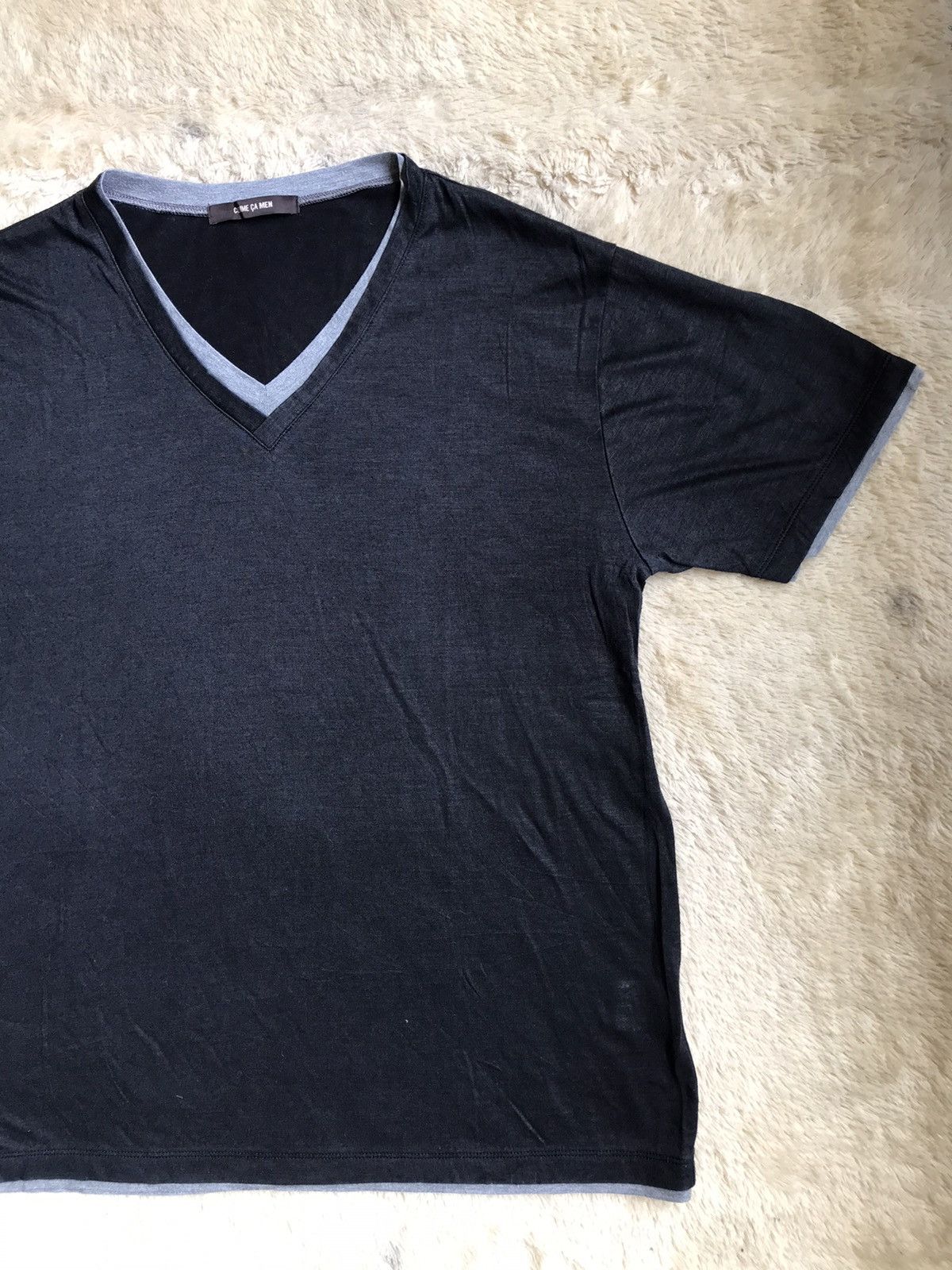 Comme Ca Men Double Layer Short Sleeve Japanese Style