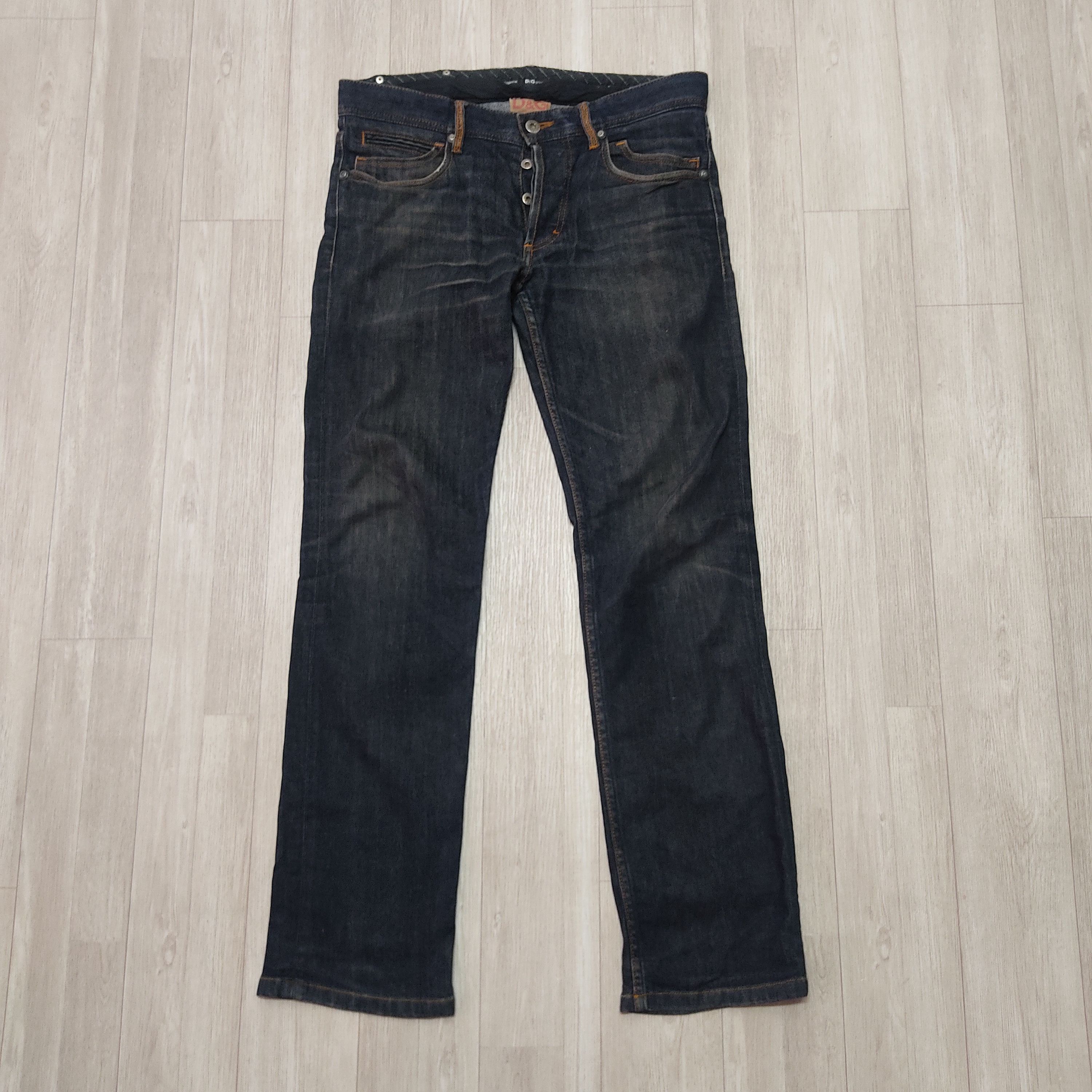 Dolce & Gabbana DOLCE & GABBANA Low Rise Straight Cut Slim Fit Denim Pants Size US 33 - 2 Thumbnail