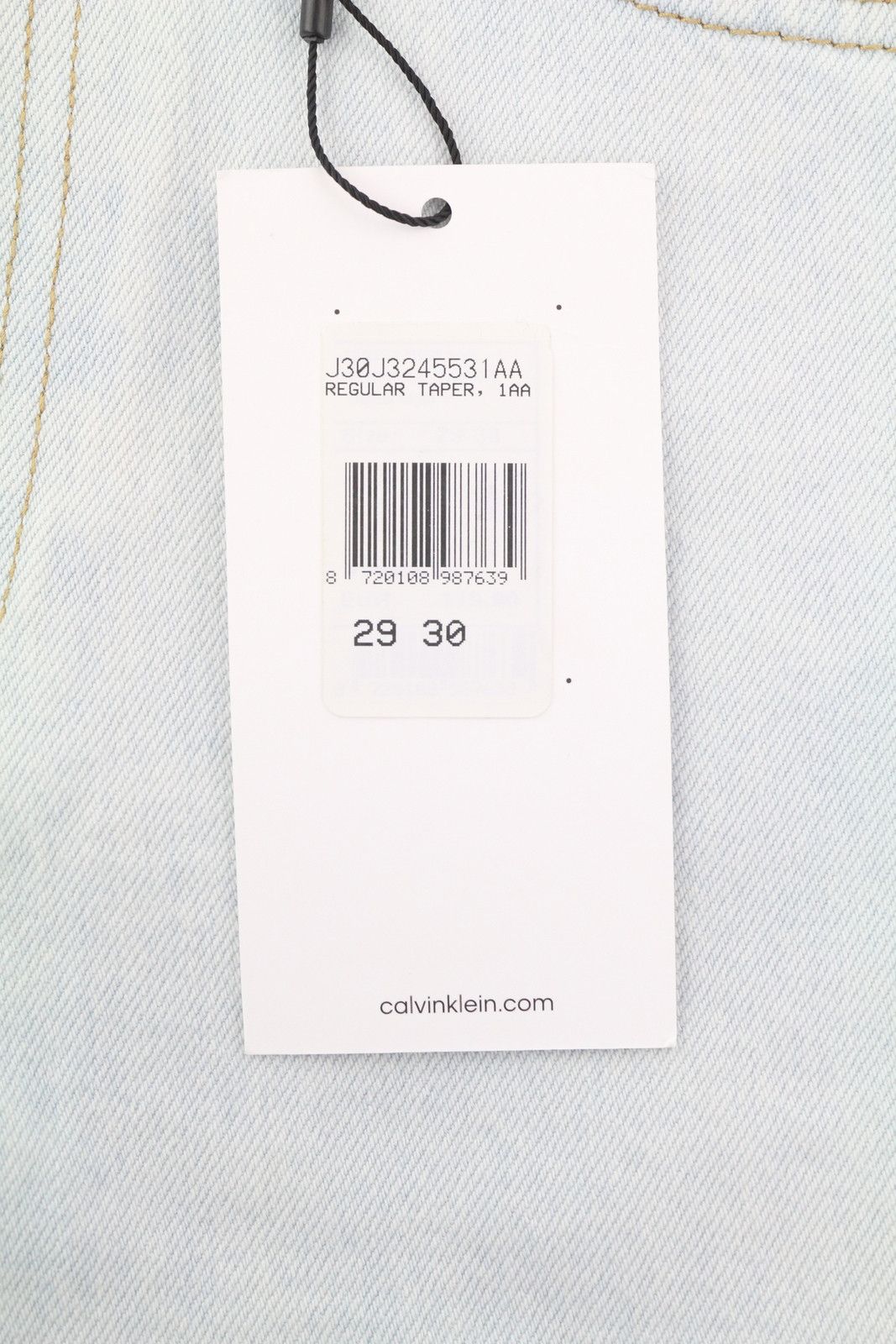 Calvin Klein REGULAR TAPER W29/L30 Light Blue Washed Zip Fly Denim 85324 Size US 29 - 7 Thumbnail