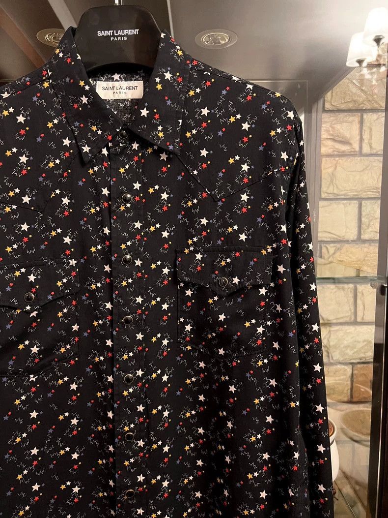 Saint Laurent Paris saint laurent black star print shirt-2507 Size US S / EU 44-46 / 1 - 8 Thumbnail