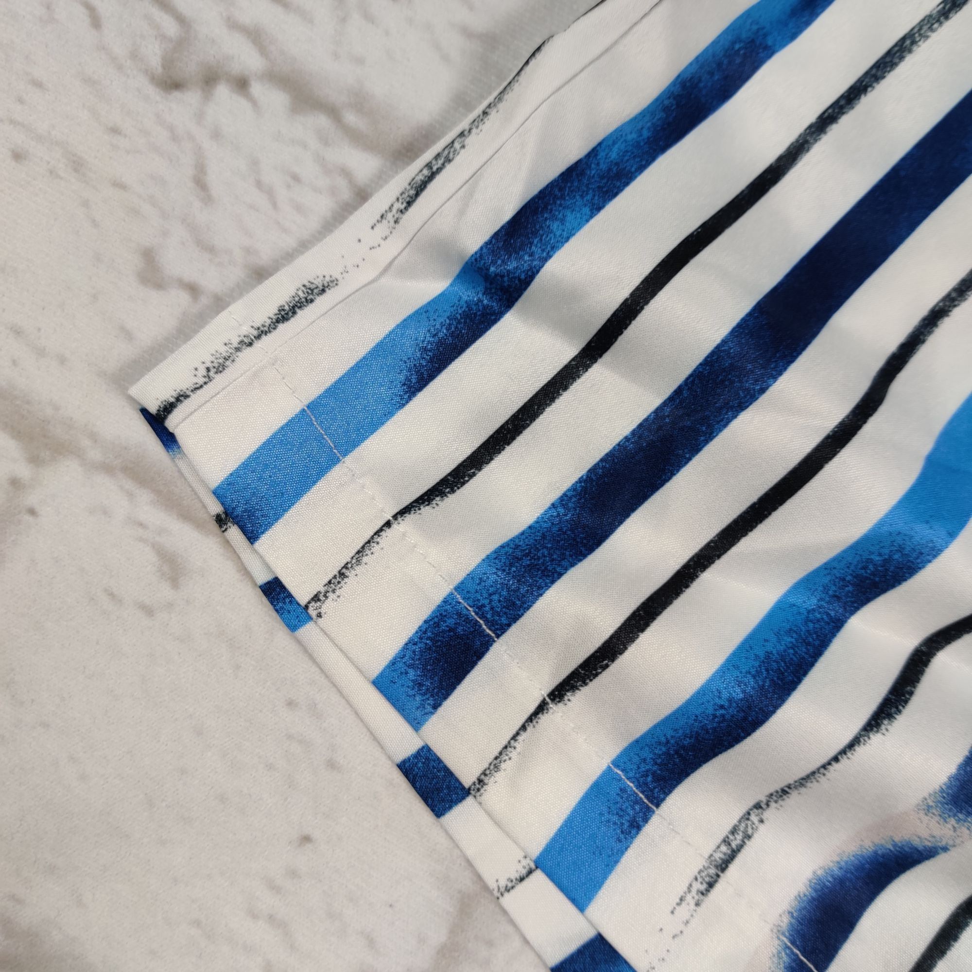 Shein SHEIN Plus Size Womens Shorts High Rise Summer Blue White St Size 42" / US 20 - 6 Thumbnail