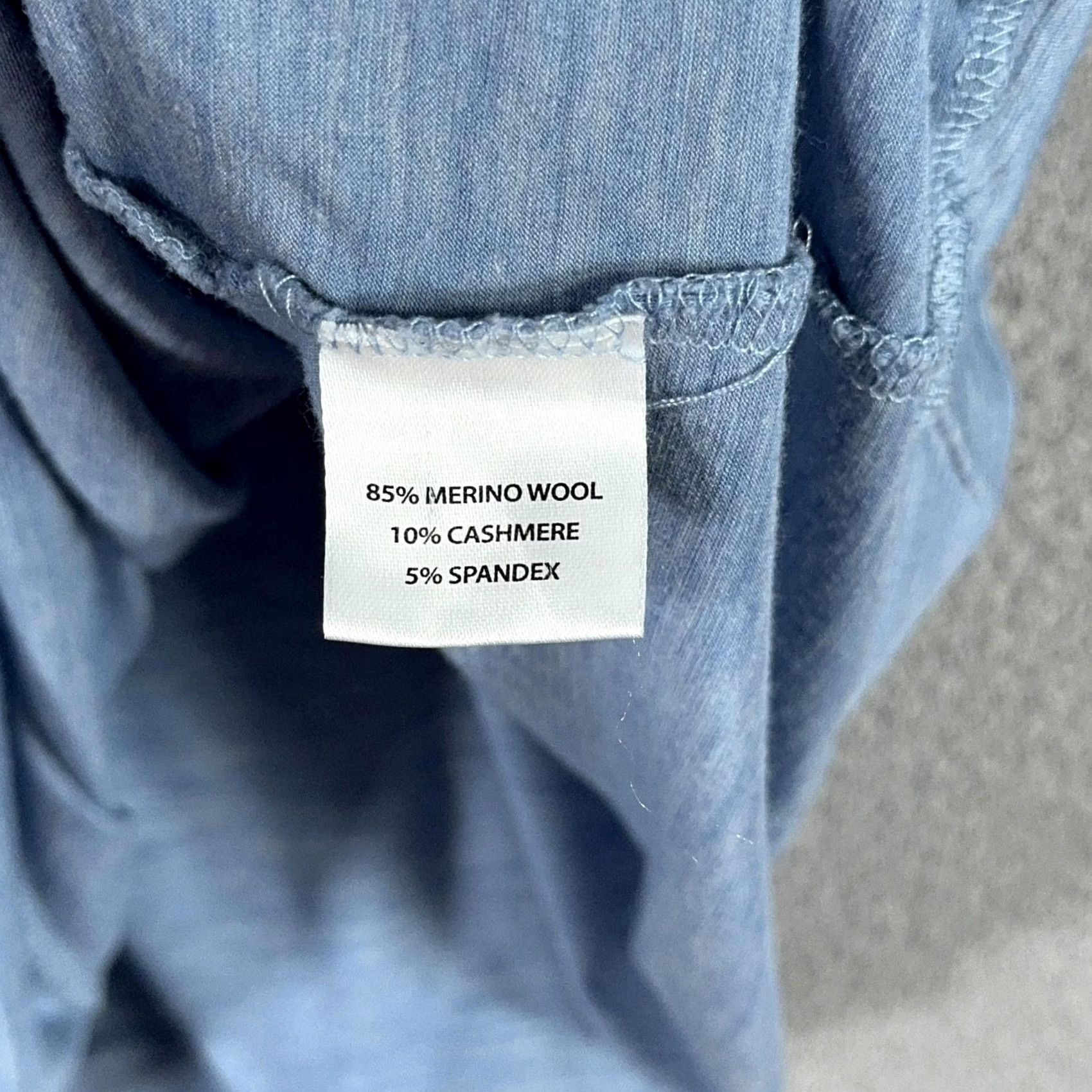 Peter Millar Peter Millar Merino Wool Cashmere Base layer Shirt Mens XL Long Sleeve MF20ES504 blue Crew Neck Stretch Jersey T-Shirt Size US XL / EU 56 / 4 - 4 Thumbnail