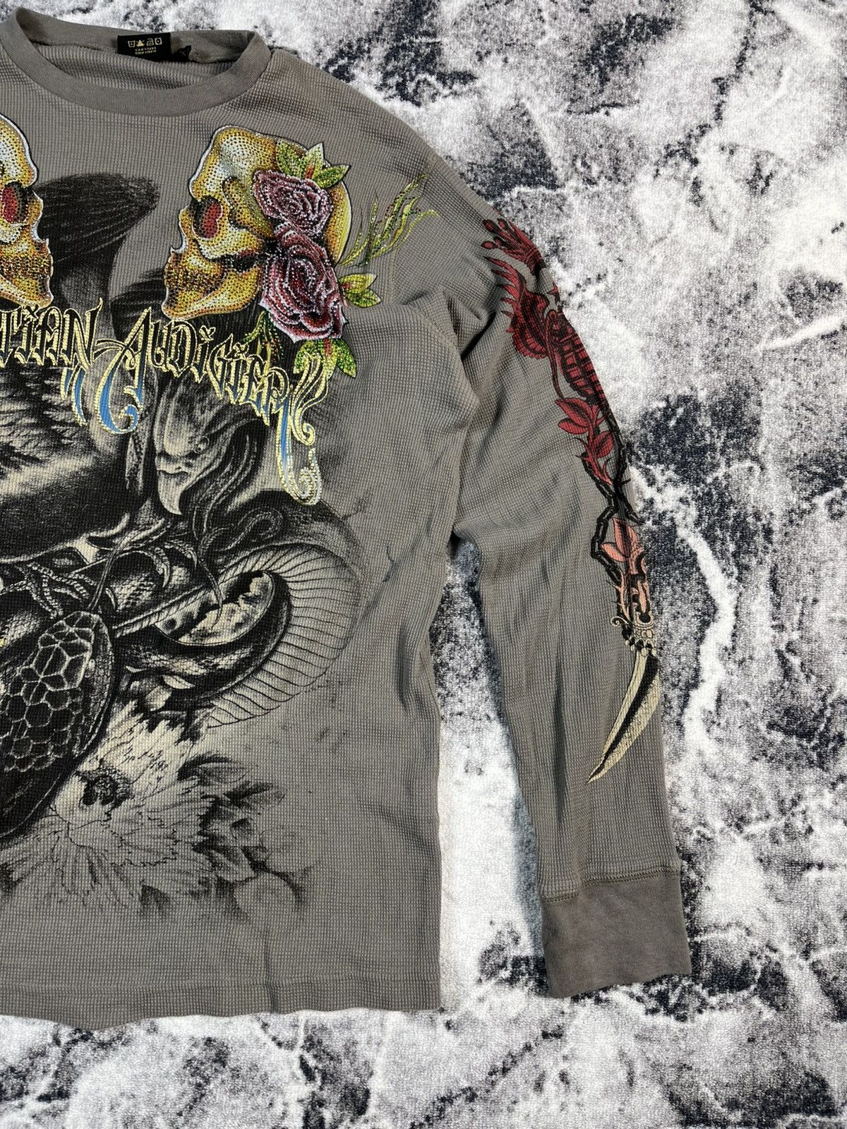 Christian Audigier Christian Audigier Skull Roses Graphic Long Sleeve L Size US L / EU 52-54 / 3 - 3 Thumbnail