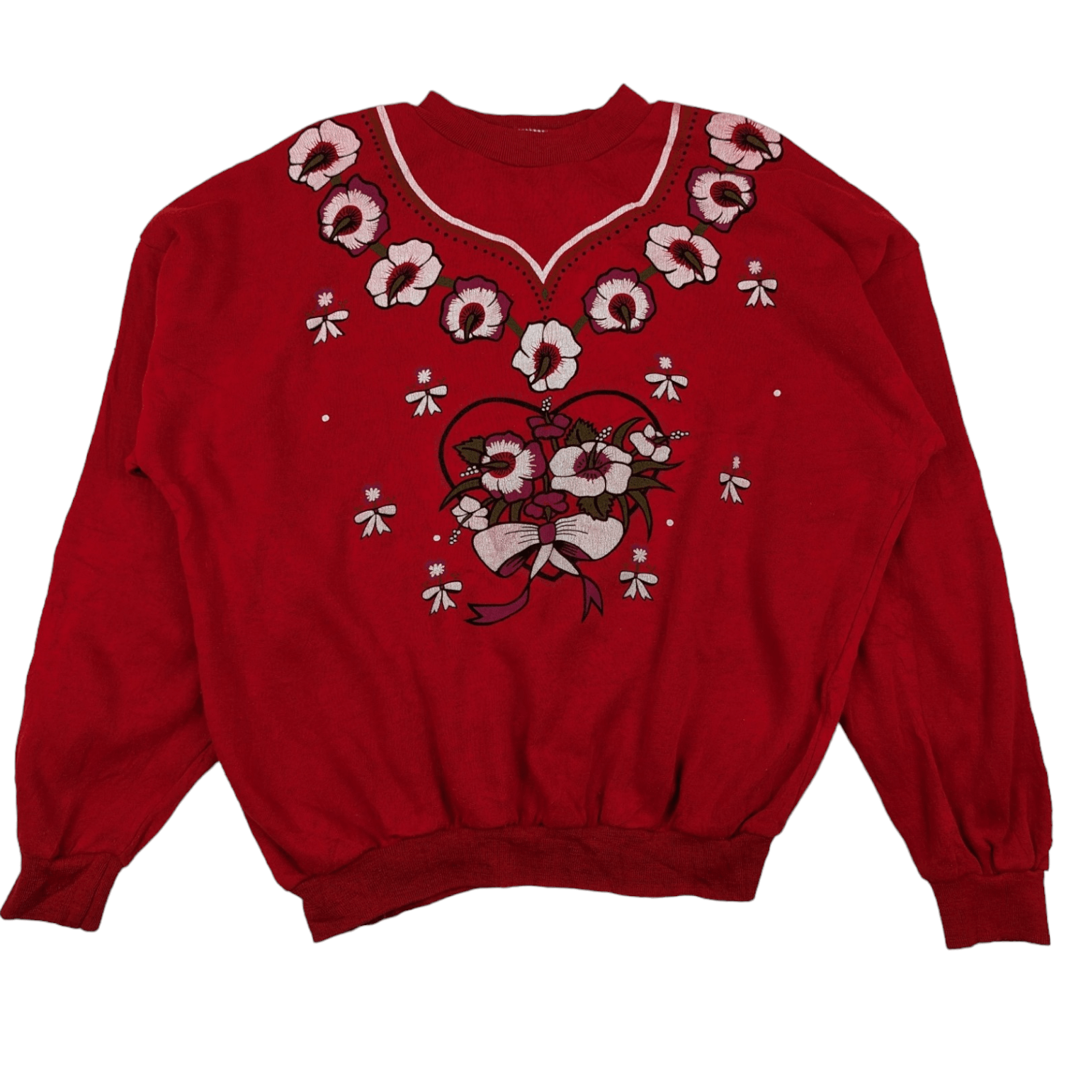 Vintage Vintage 90's JRJ Flower Image Made In England Sweatshirt Size XL / US 12-14 / IT 48-50 - 3 Thumbnail